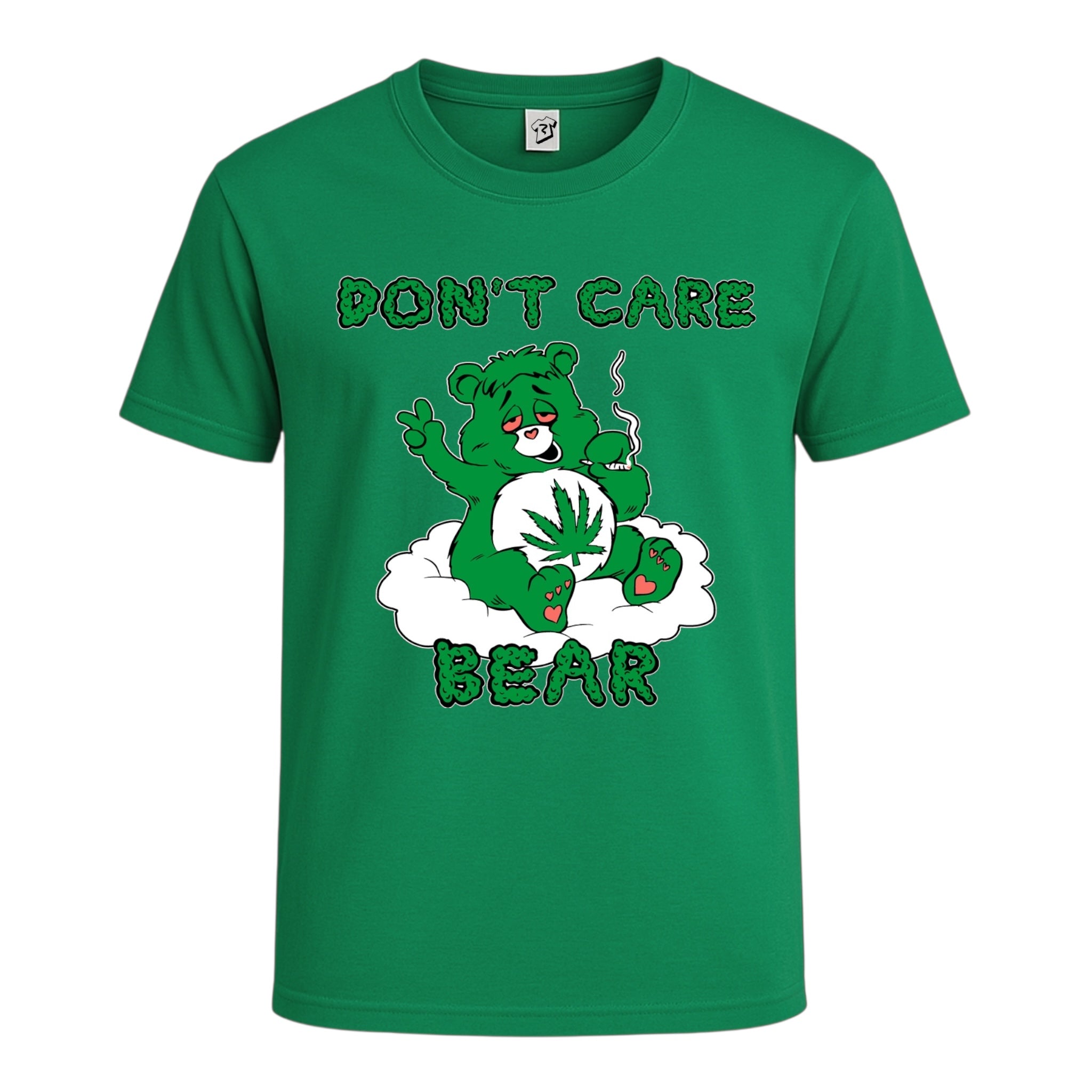 Tees Club graphic tee Don't Care Lazy Bear - Cotton Tee Navy Size M detail