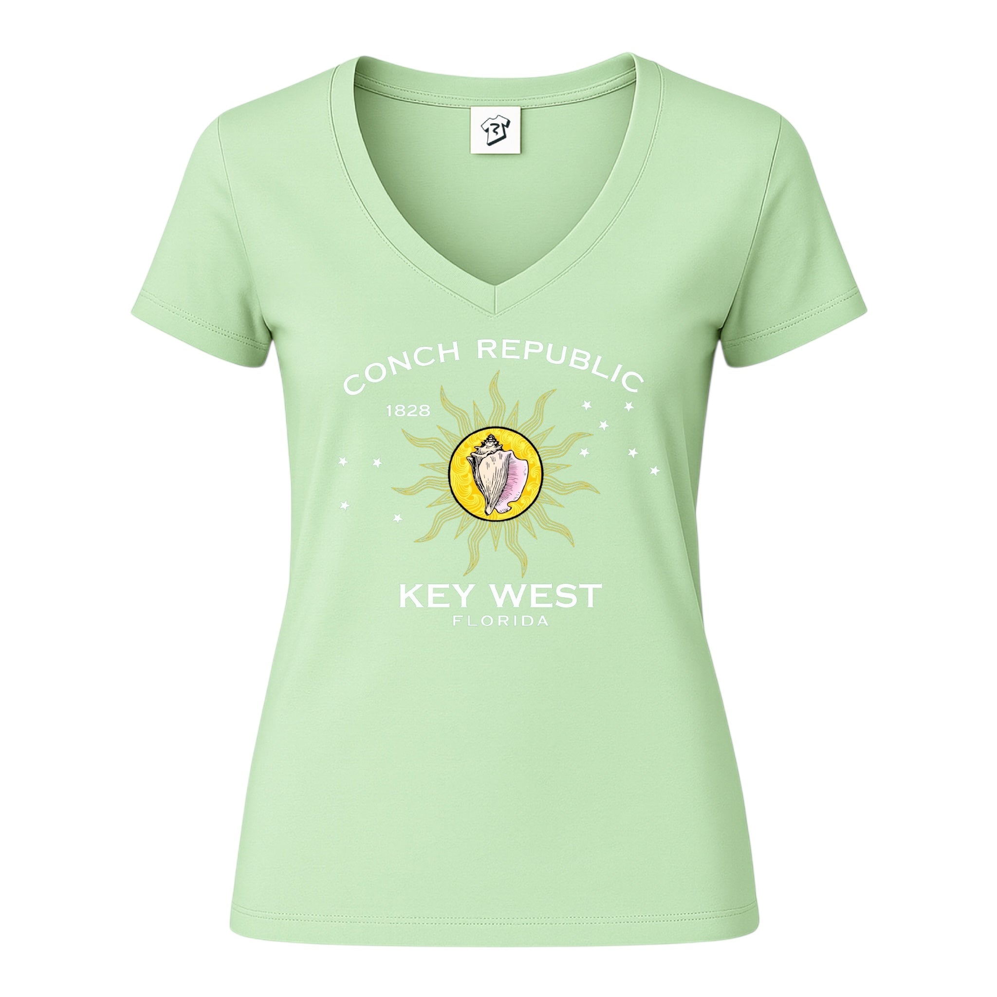 Tees Club v-neck t-shirt Conch Republic KW - V-Neck Tee Black Size S detail