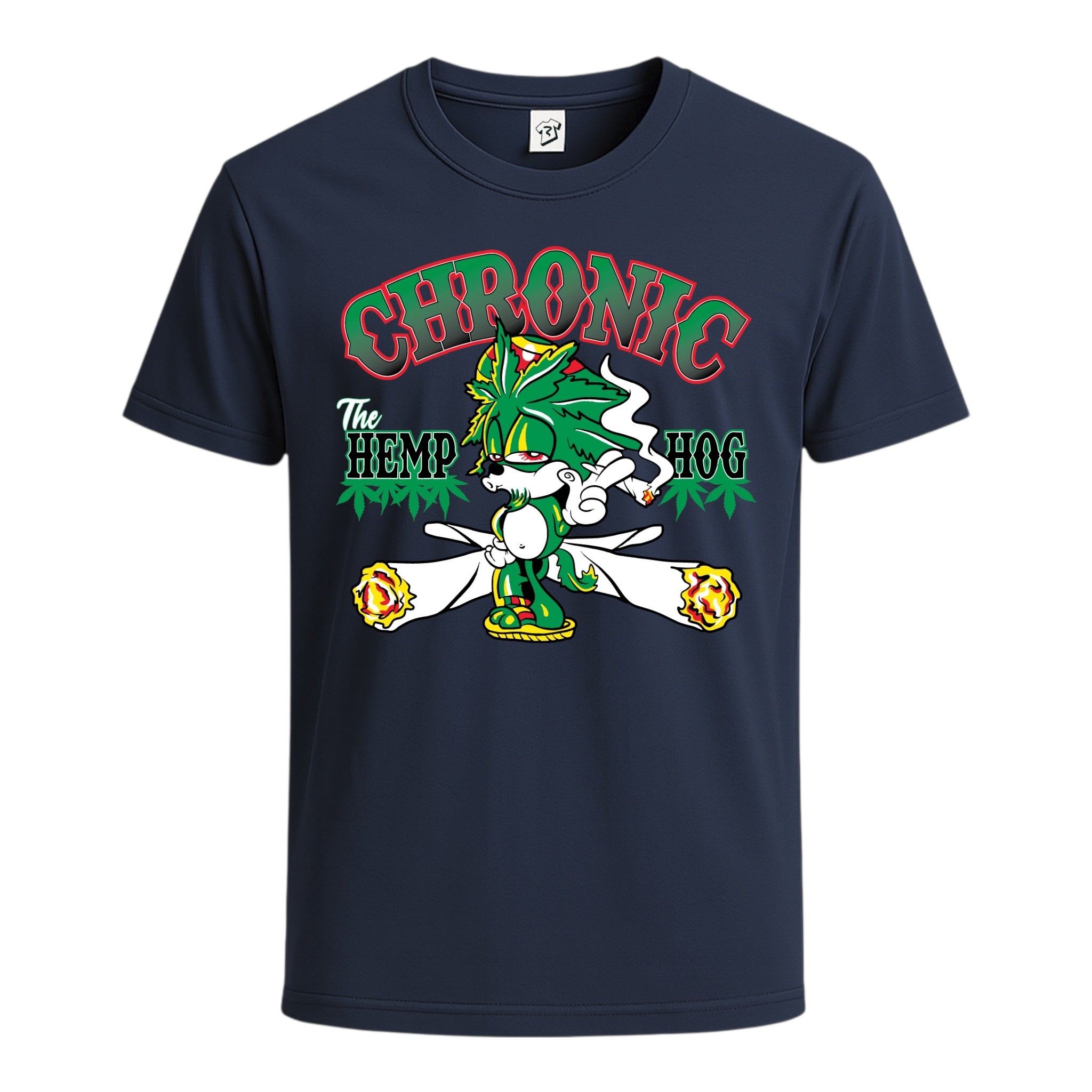 Tees Club graphic tee Chronic Hemp Dog - Cotton Tee Navy Size L detail