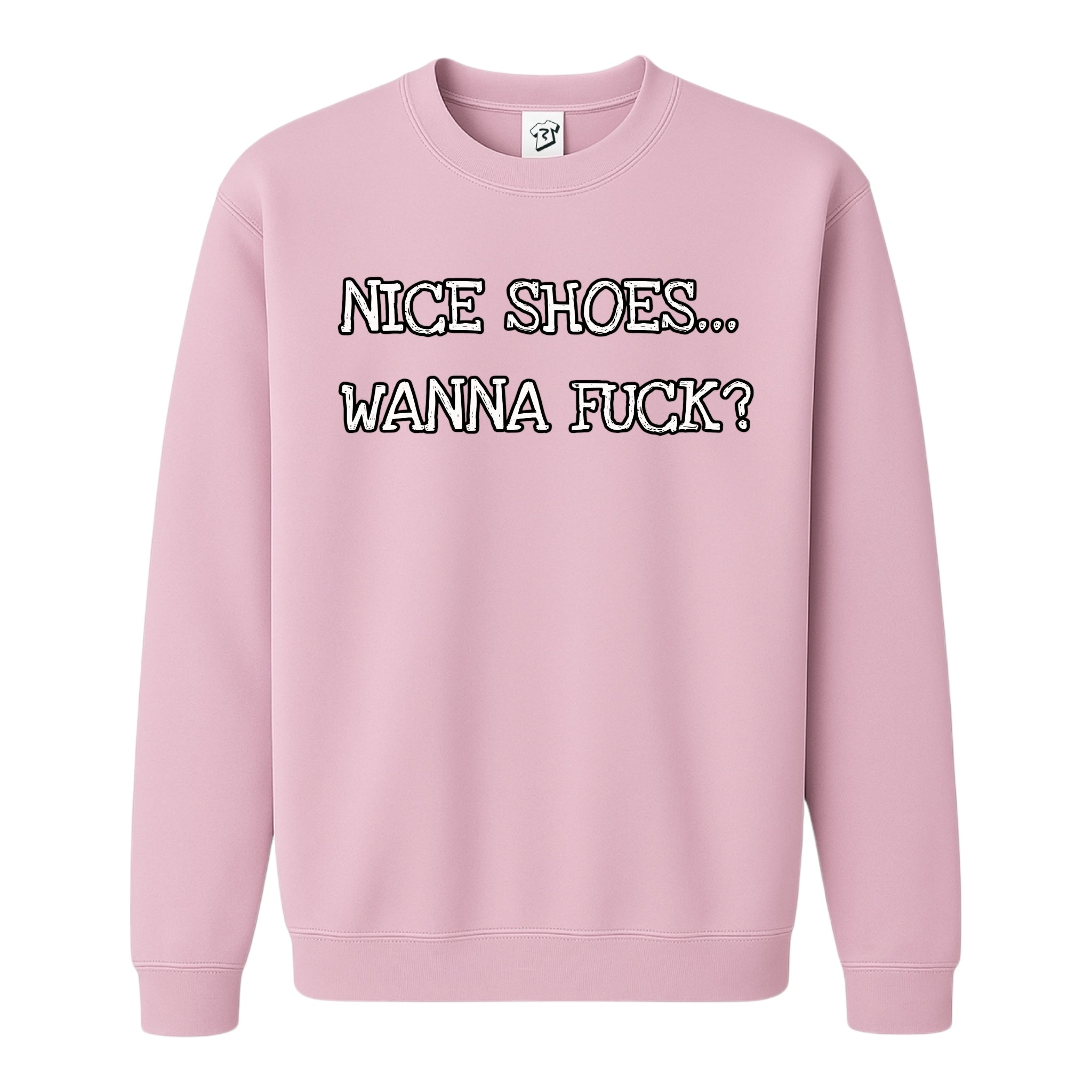 Tees Club crewneck sweatshirt Nice Shoes...Wanna Fuck? - Sweatshirt Black Size M detail