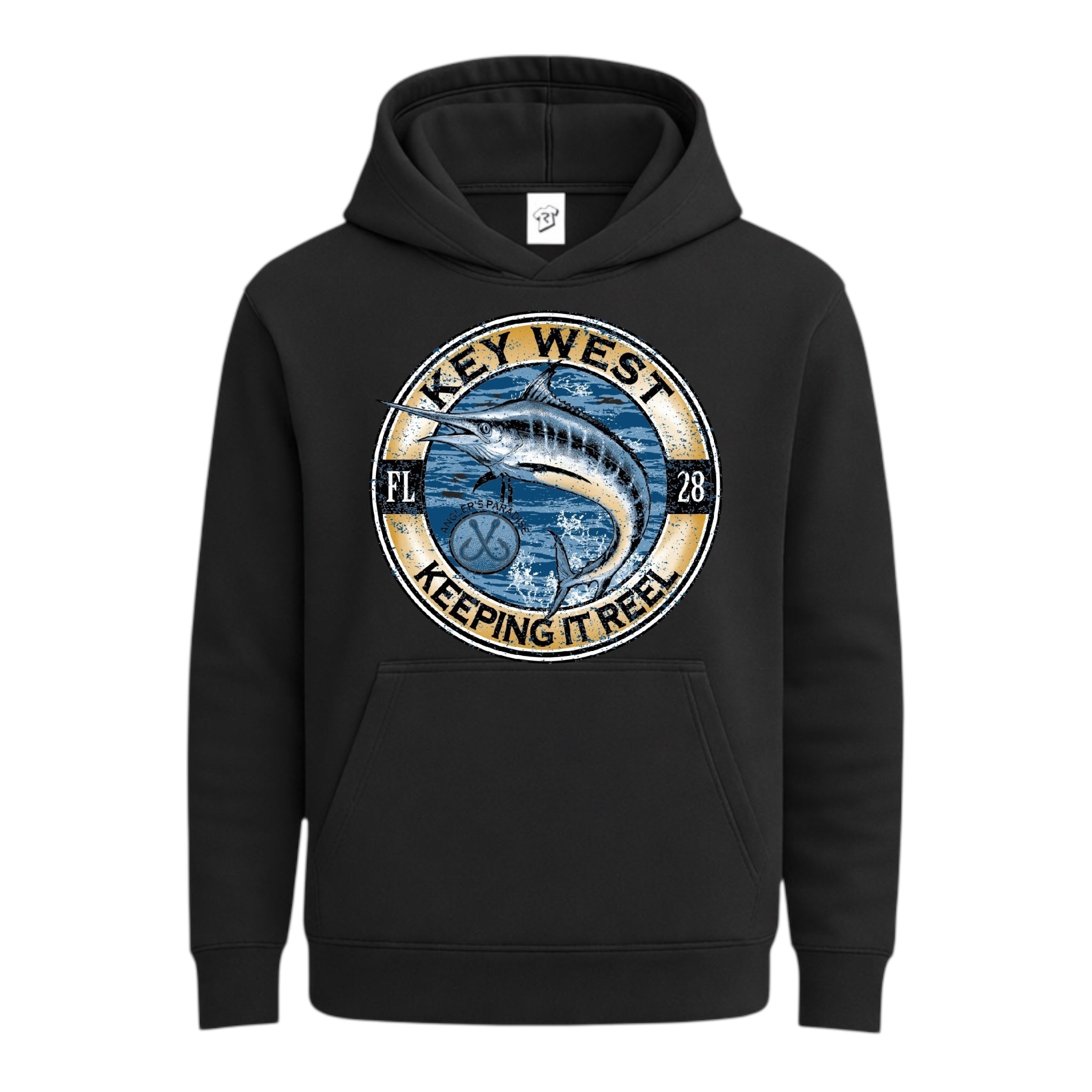 Tees Club streetwear hoodie Marlin Fish KW - Hoodie Navy Size M detail