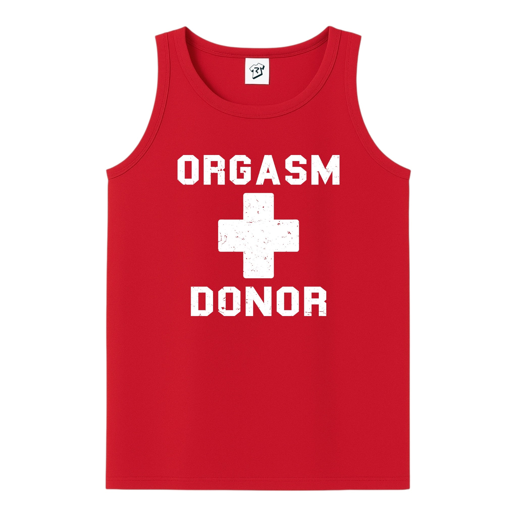 Tees Club tank top Orgasm Donor - Tank Top Navy Size S front view