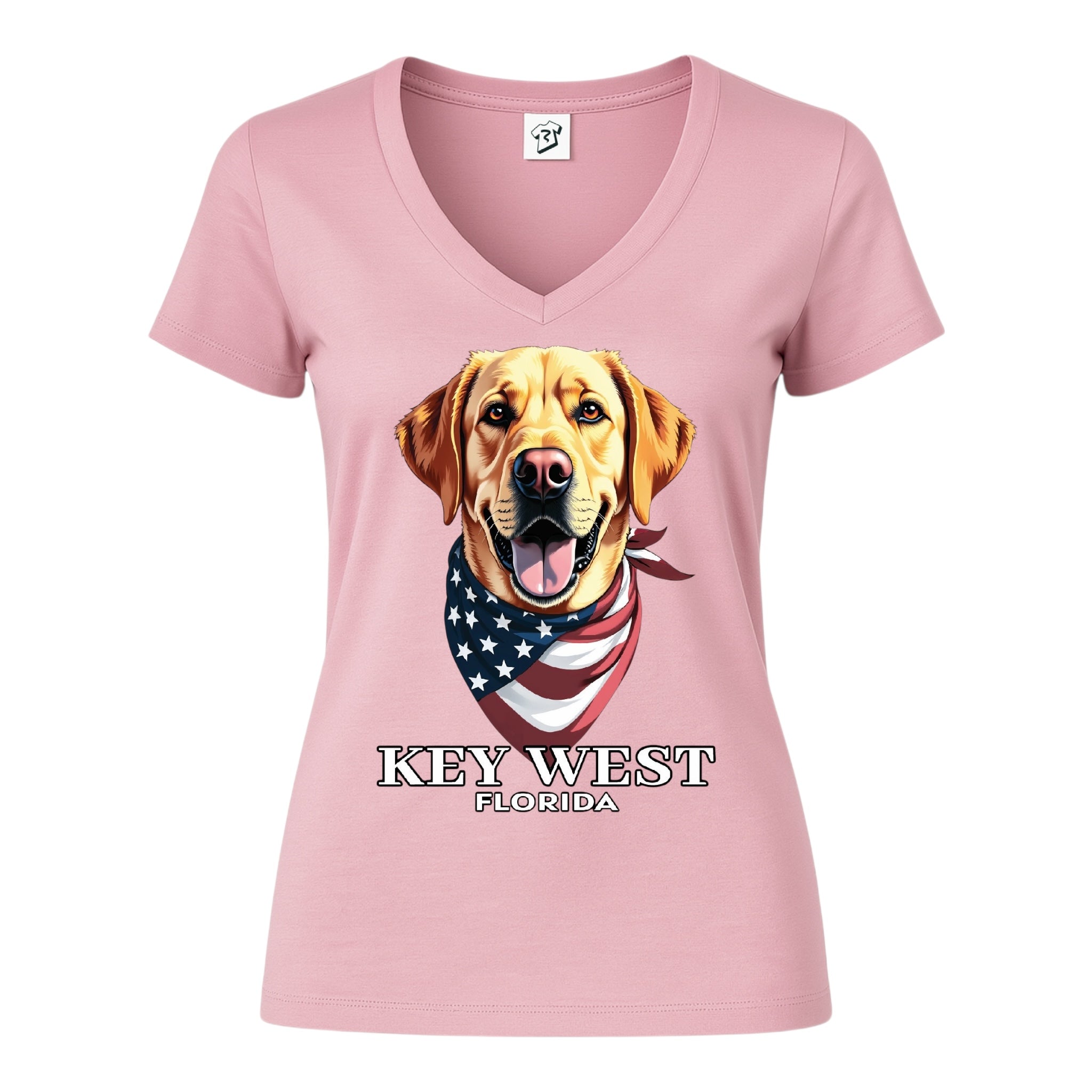 Tees Club v-neck t-shirt Golden Retriever KW - V-Neck Tee Black Size S detail