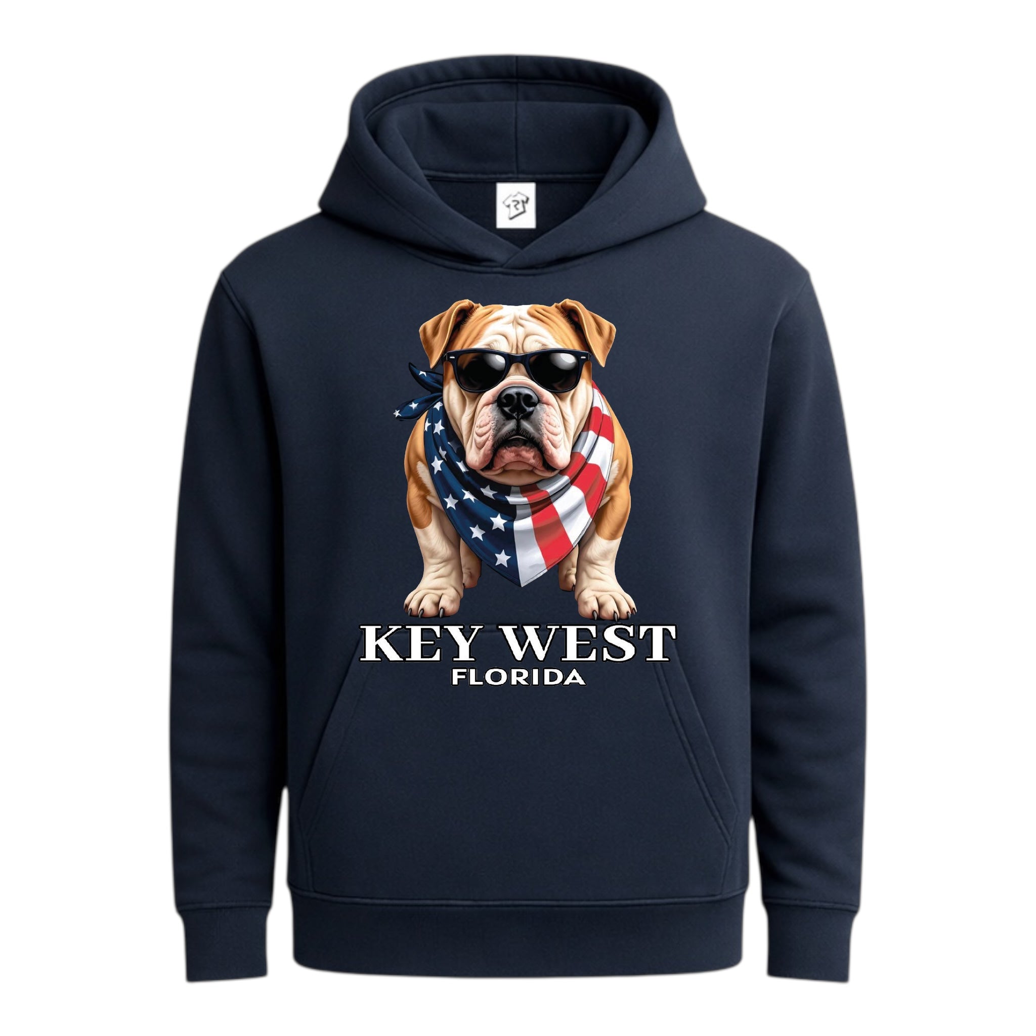 Tees Club streetwear hoodie Bulldog KW - Hoodie Navy Size M detail