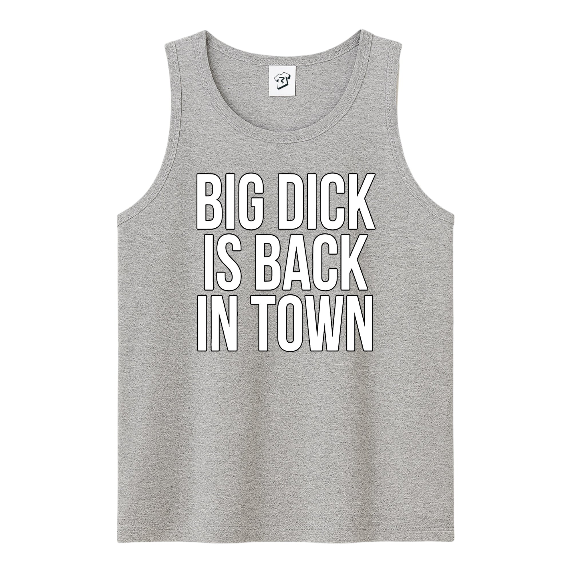Tees Club tank top Big Dick Is Back in Town - Tank Top Navy Size S front view