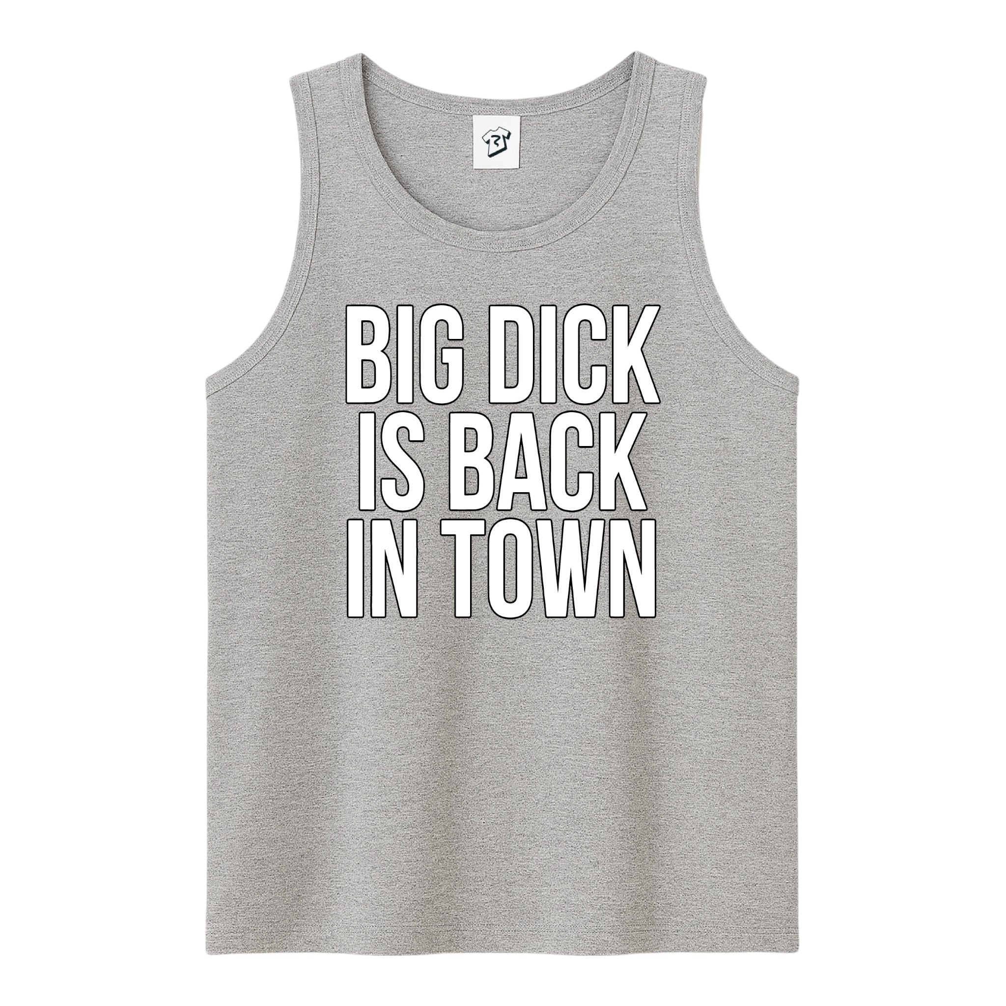 Tees Club tank top Big Dick Is Back in Town - Tank Top Navy Size S front view