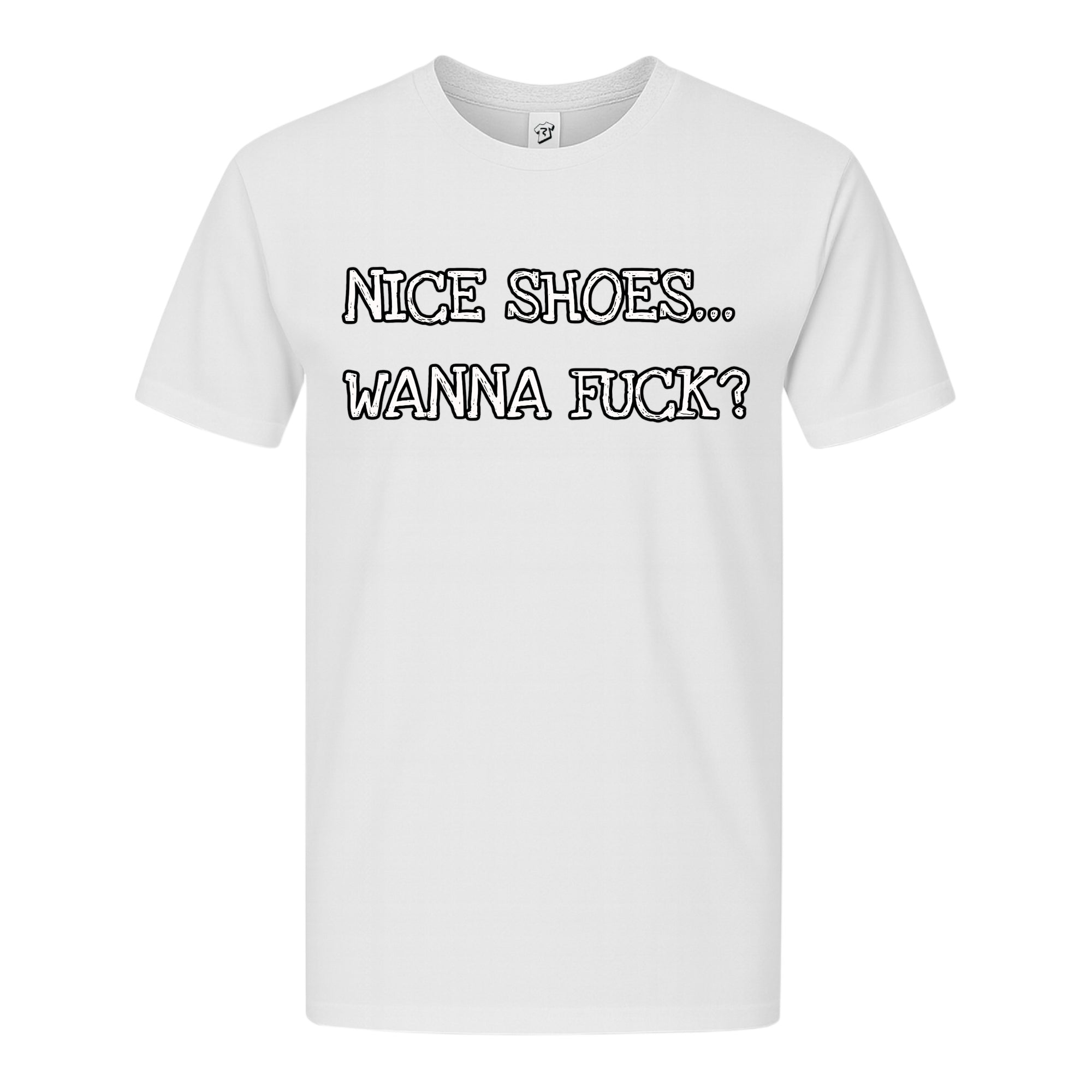 Tees Club graphic tee Nice Shoes...Wanna Fuck? - Premium Tee Black Size S back view