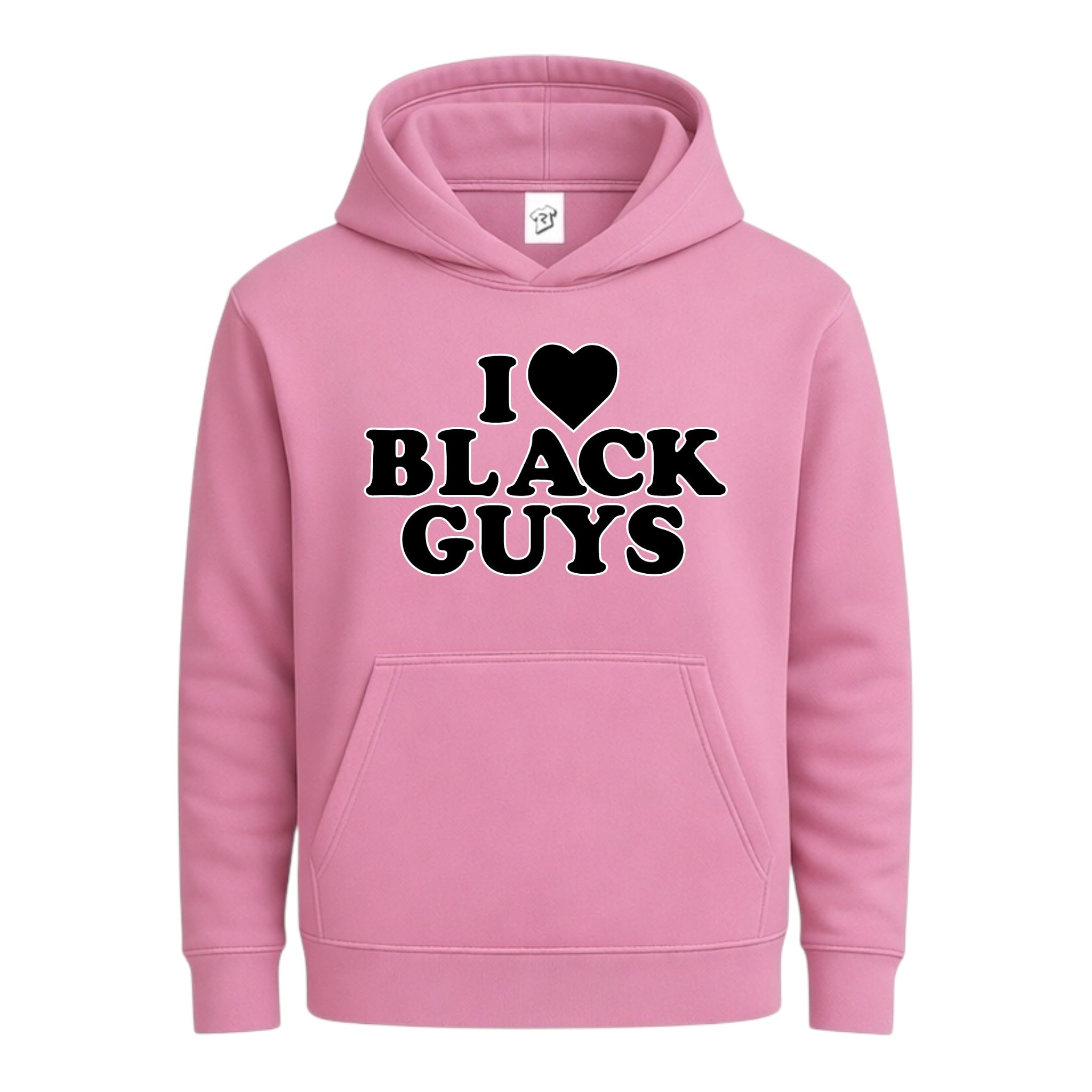 Tees Club streetwear hoodie I Love Black Guys (Black) - Hoodie Navy Size M detail