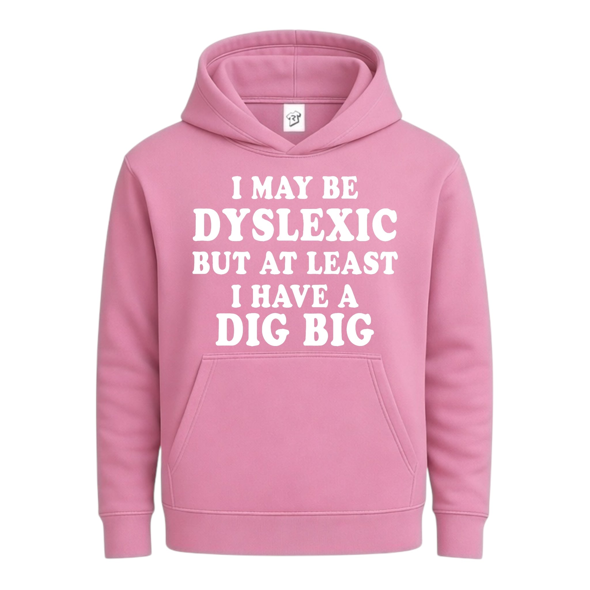 Tees Club streetwear hoodie I May Be Dyslexic But at Least I Have a Dig Big - Hoodie Navy Size M detail