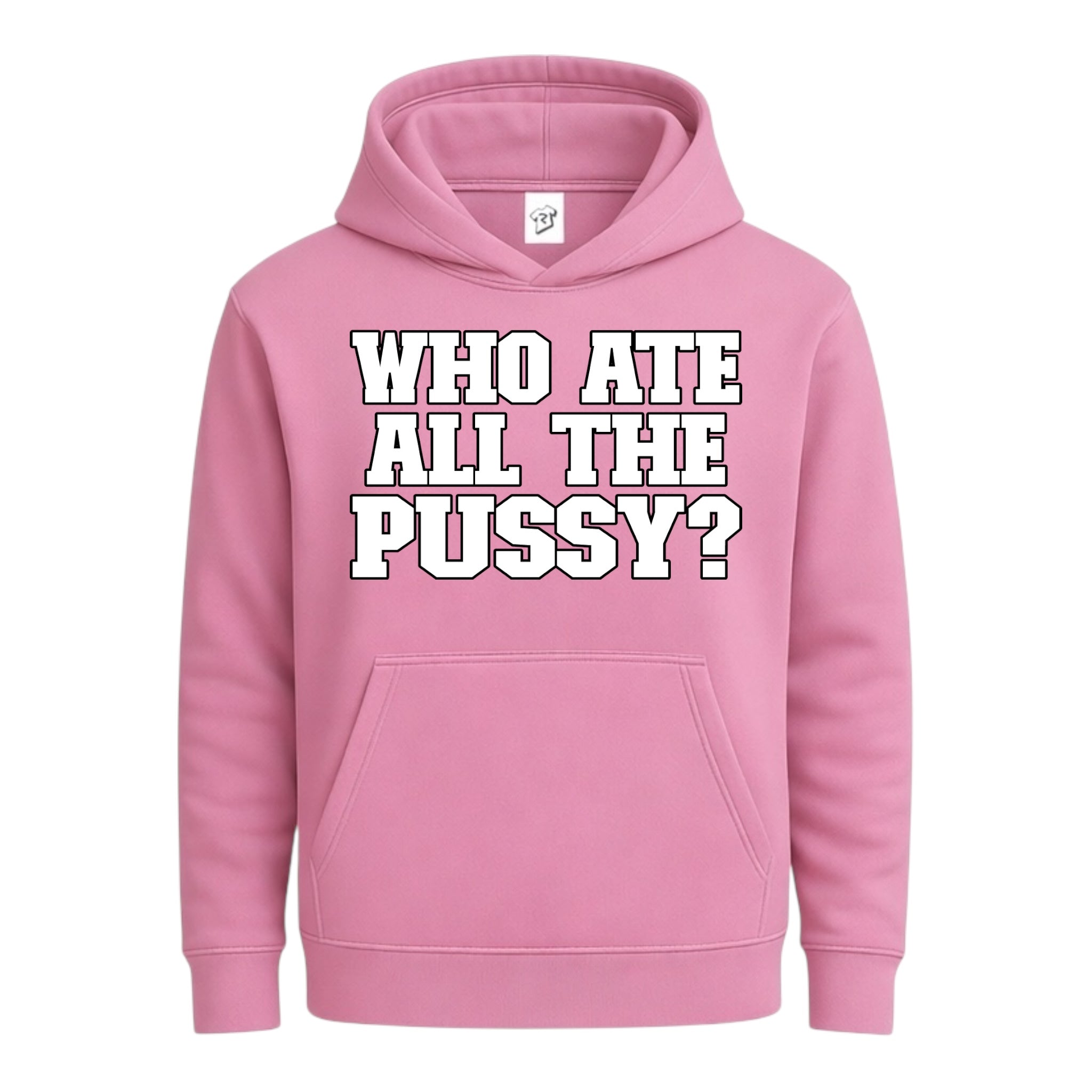 Tees Club streetwear hoodie Who Ate All The Pussy? - Hoodie Navy Size L detail