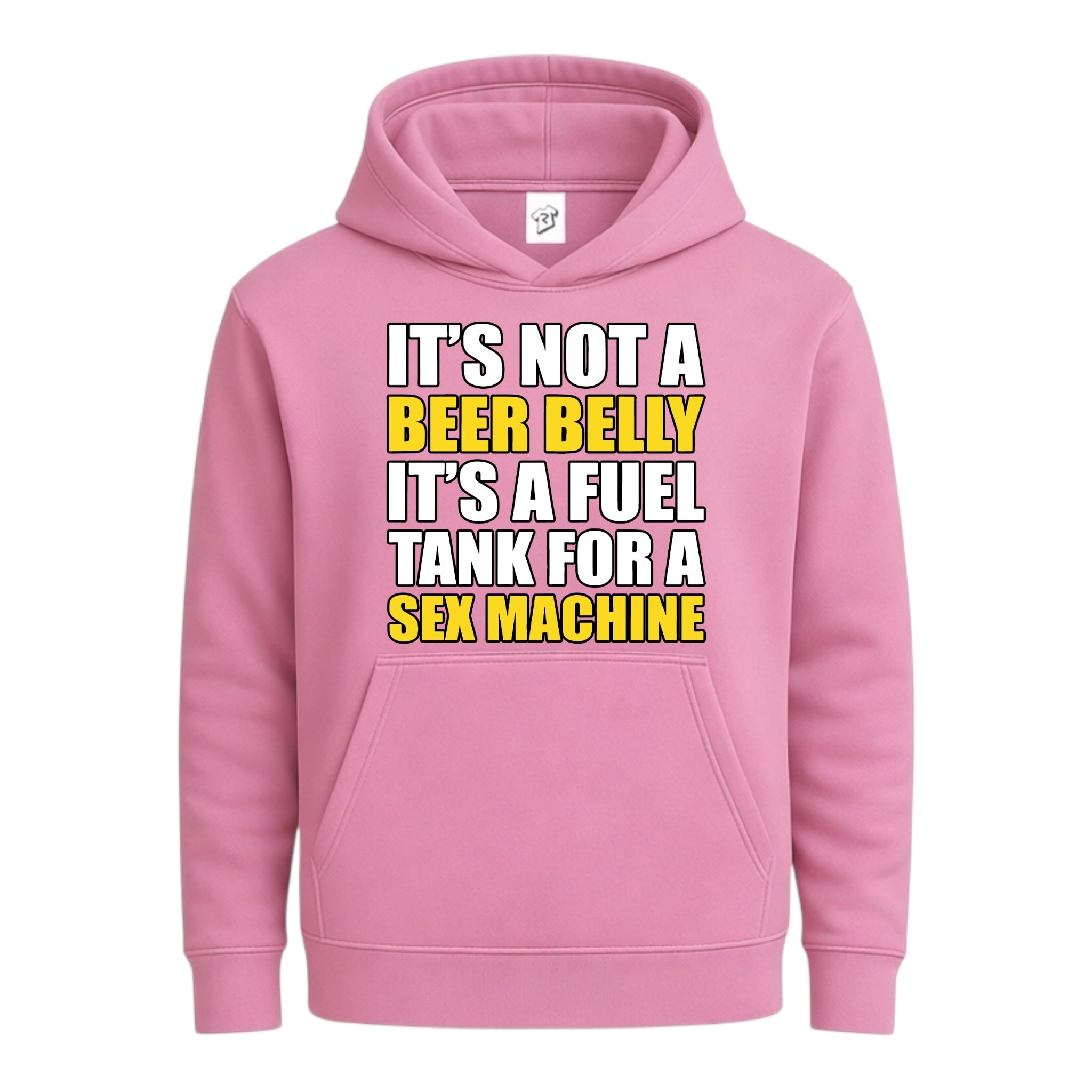 Tees Club streetwear hoodie It's Not a Beer Belly - Hoodie Navy Size M detail