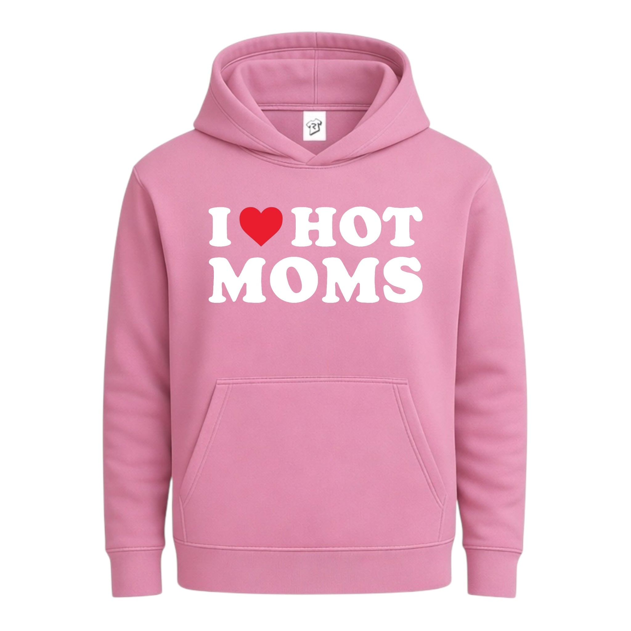 Tees Club streetwear hoodie I Love Hot Moms - Hoodie Navy Size M detail