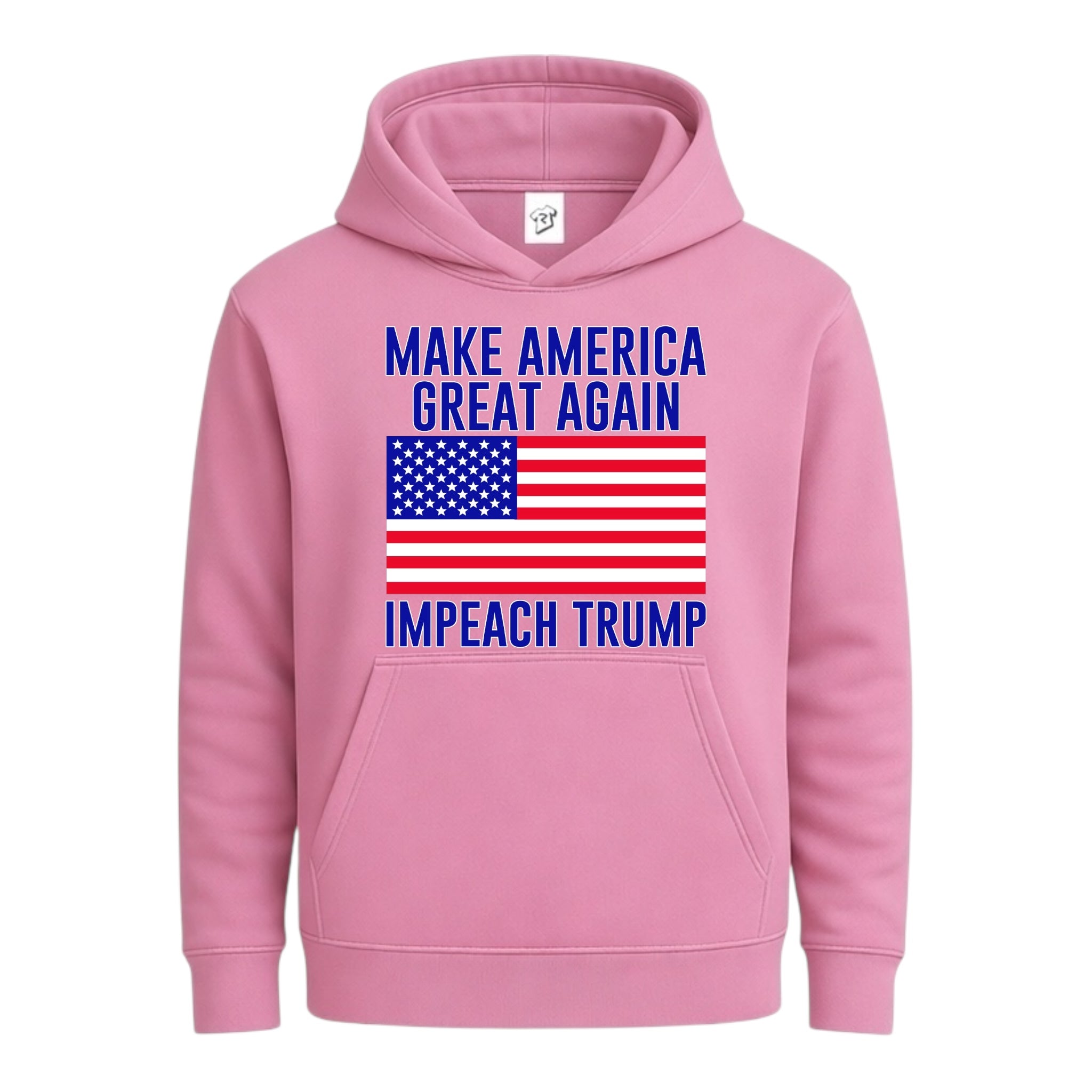 Tees Club streetwear hoodie Impeach Trump - Hoodie Navy Size L detail