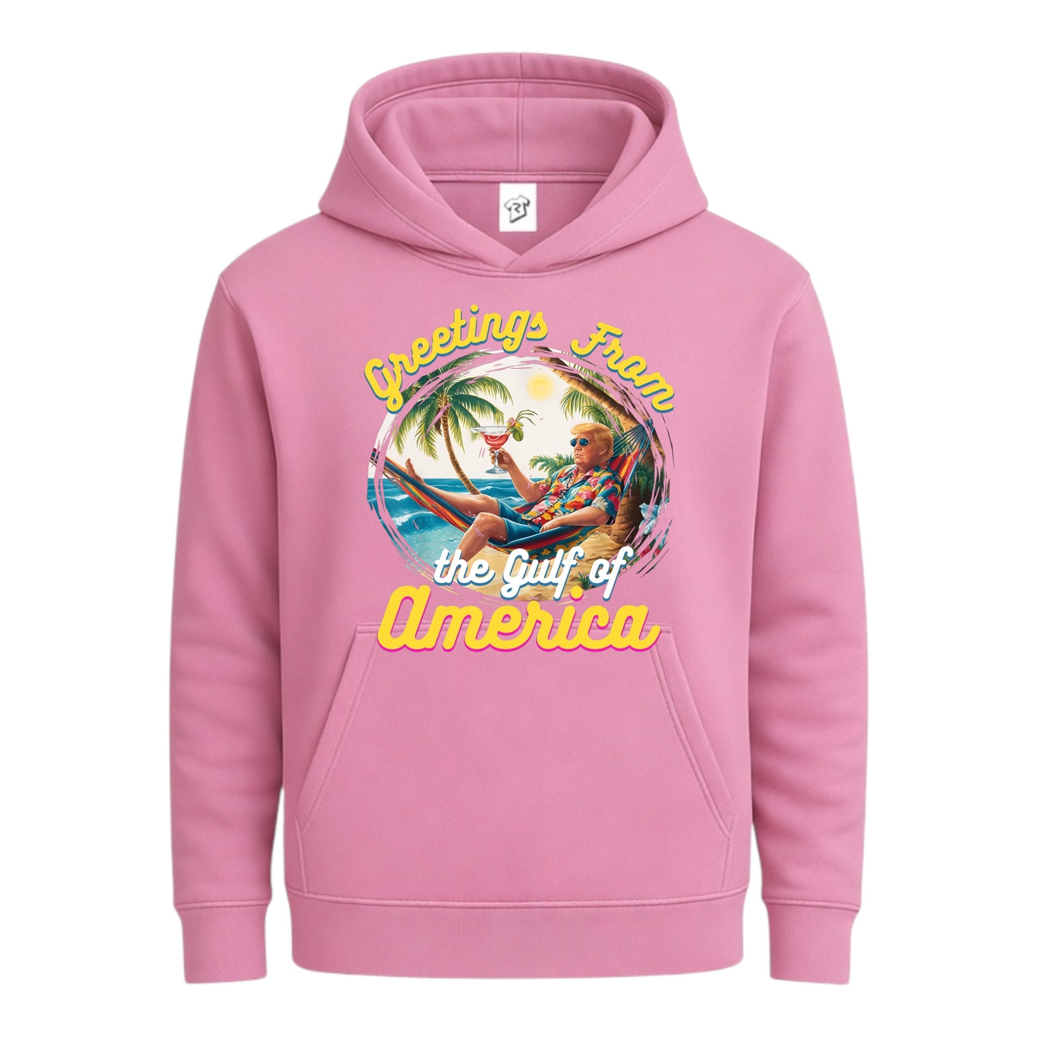 Tees Club streetwear hoodie Greetings From Gulf of America - Hoodie Navy Size S front view