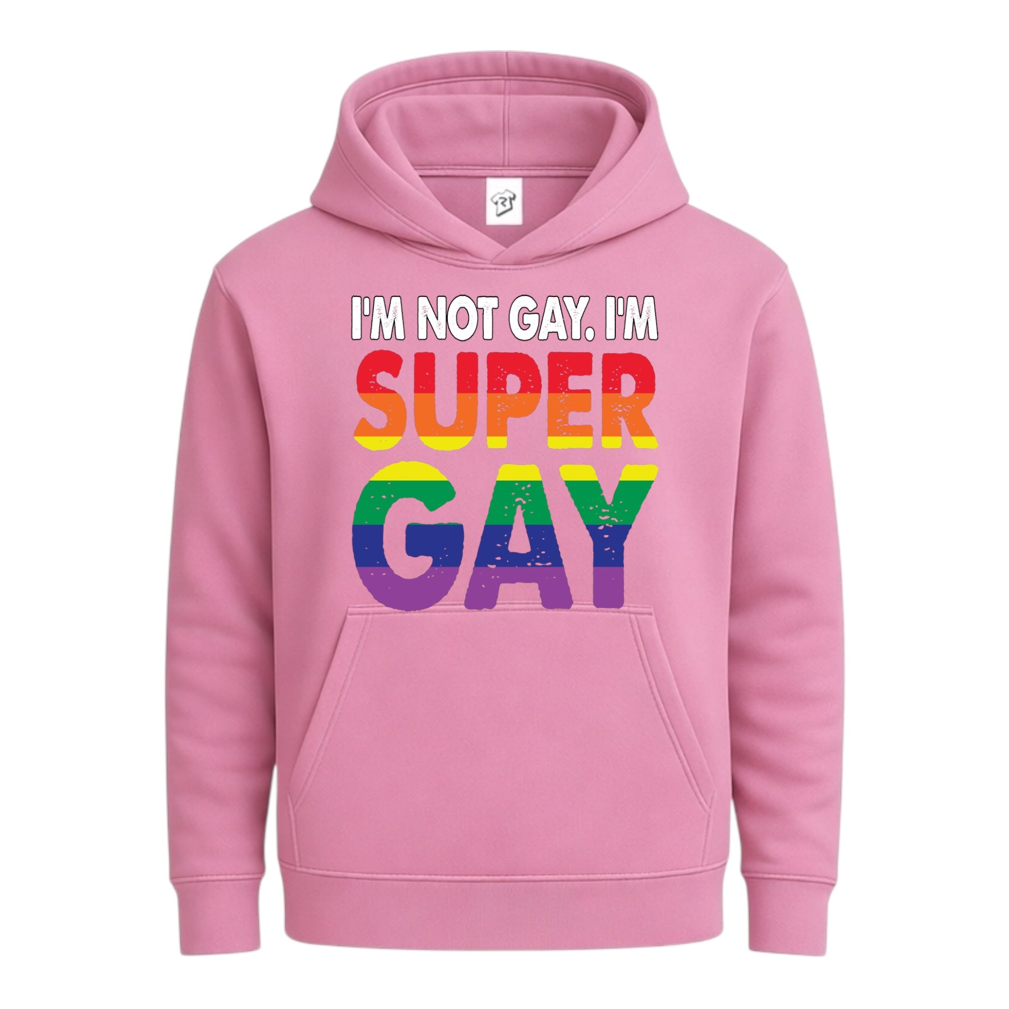 Tees Club streetwear hoodie I'm Not Gay I'm Super Gay - Hoodie Navy Size M detail