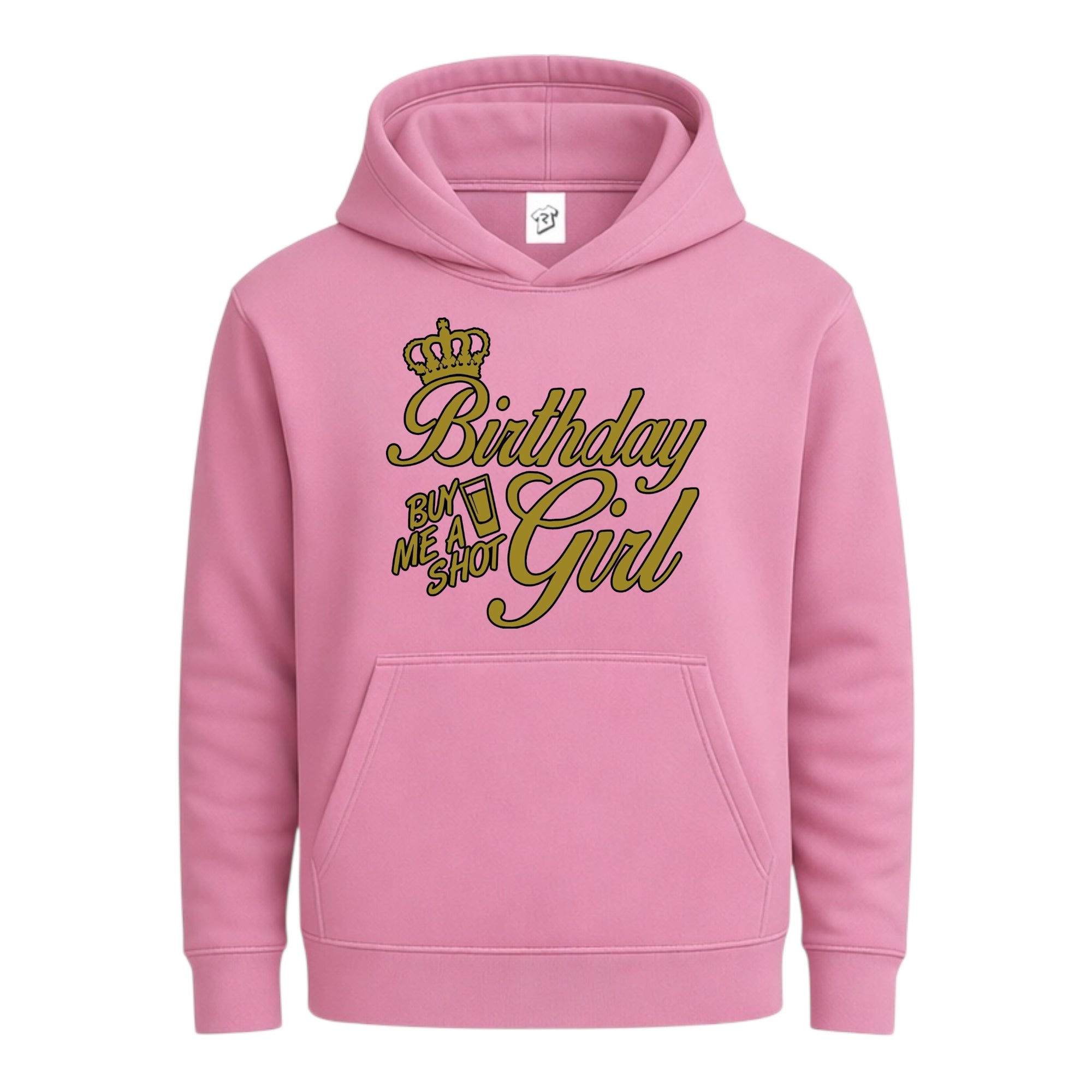Tees Club streetwear hoodie Birthday Girl (Buy Me a Shot) - Hoodie Navy Size S front view