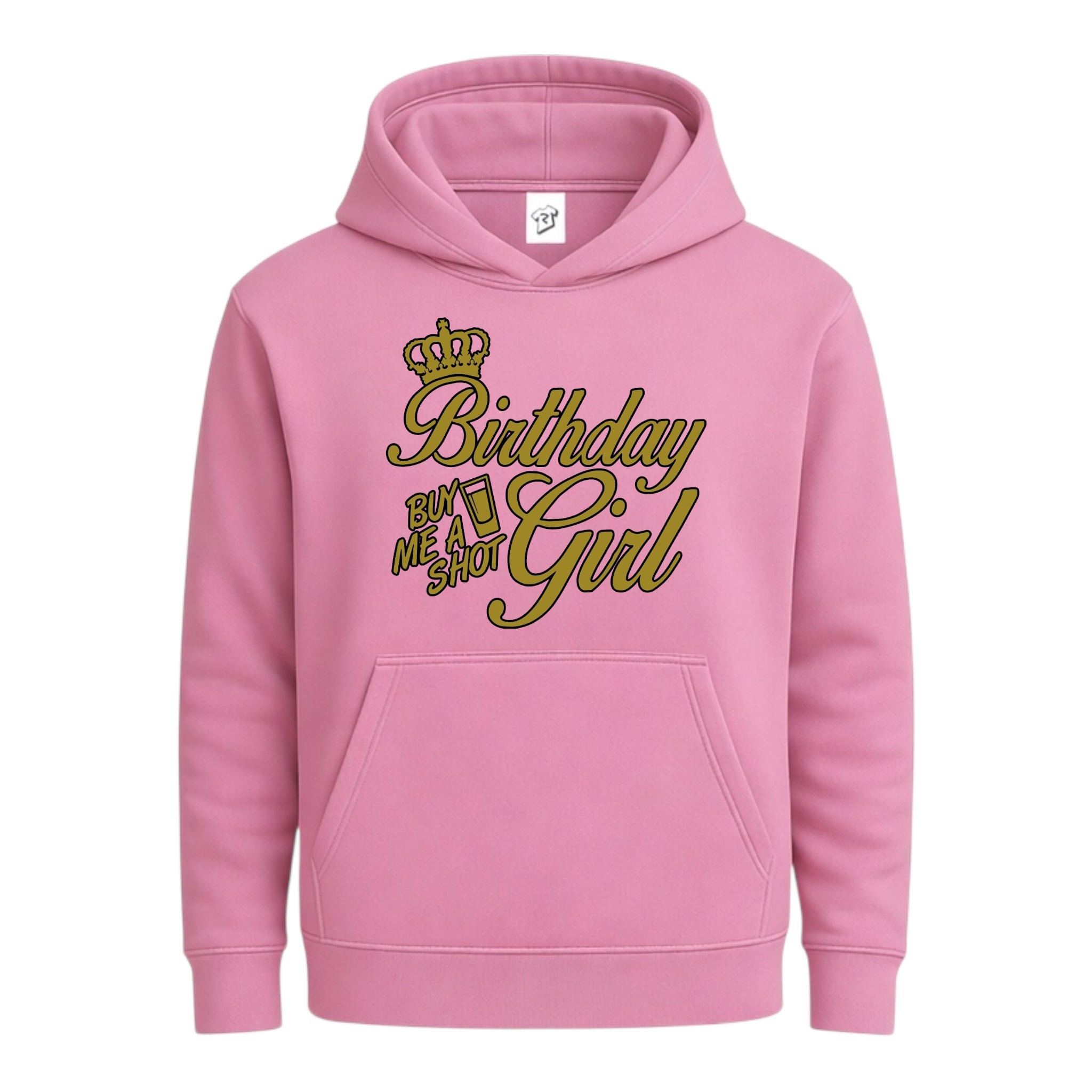 Tees Club streetwear hoodie Birthday Girl (Buy Me a Shot) - Hoodie Navy Size S front view
