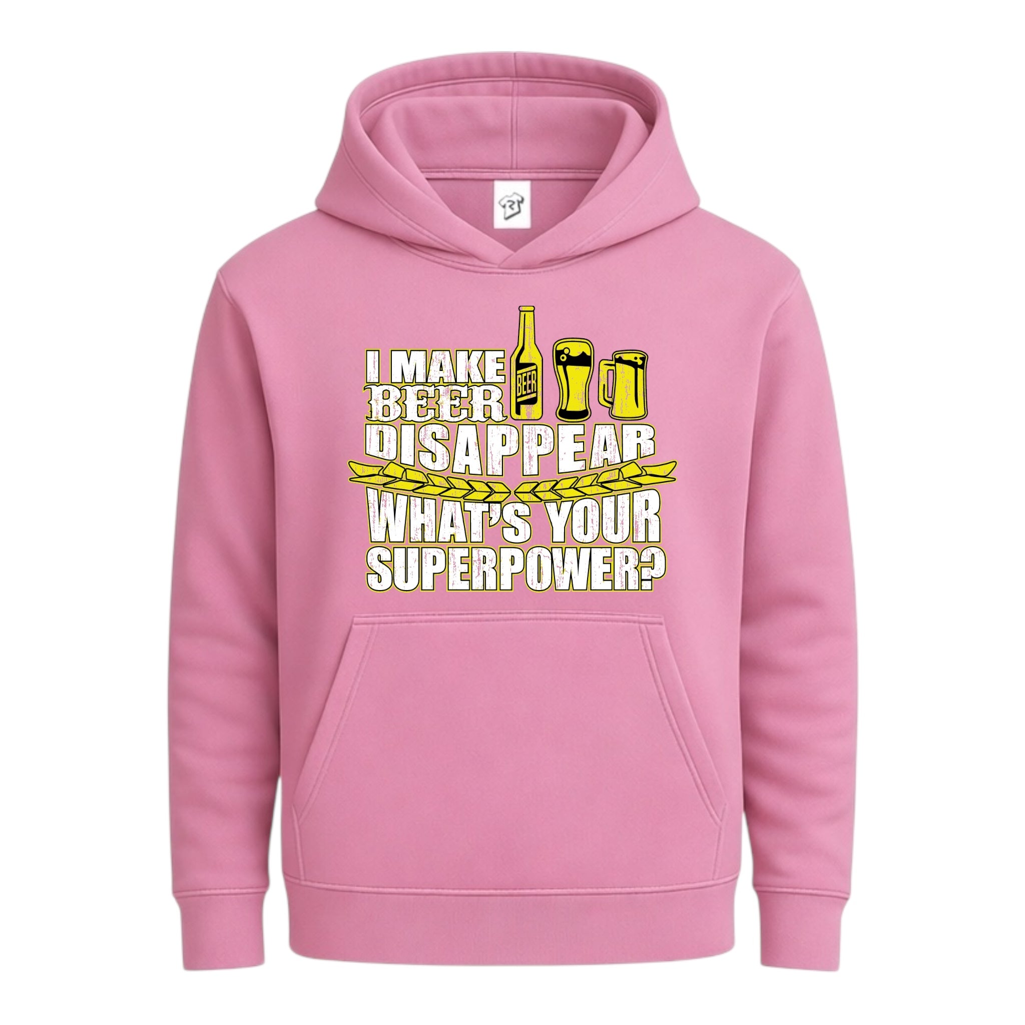 Tees Club streetwear hoodie I Make Beer Disappear What's Your Superpower? - Hoodie Navy Size M detail