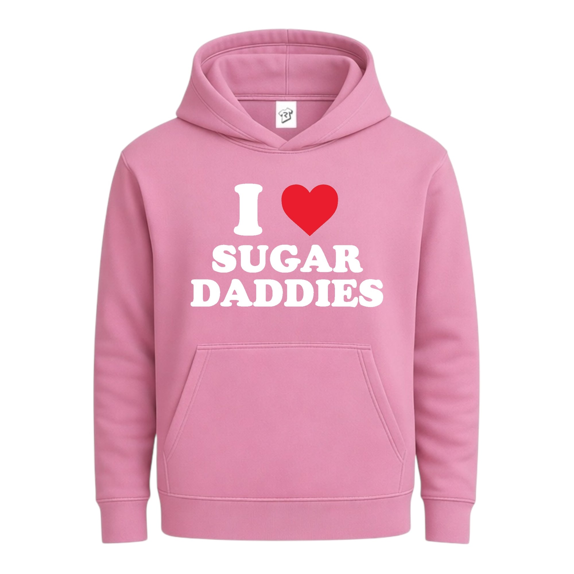 Tees Club streetwear hoodie I Love Sugar Daddies - Hoodie Navy Size S front view