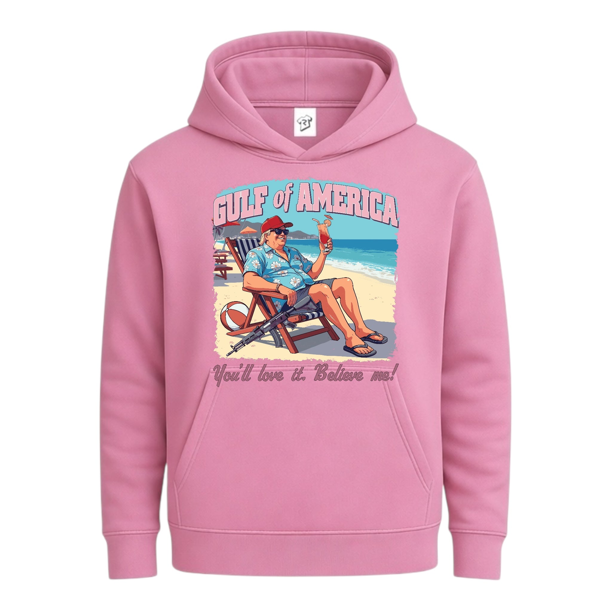 Tees Club streetwear hoodie Gulf of America You'll Love It Believe Me - Hoodie Navy Size M detail