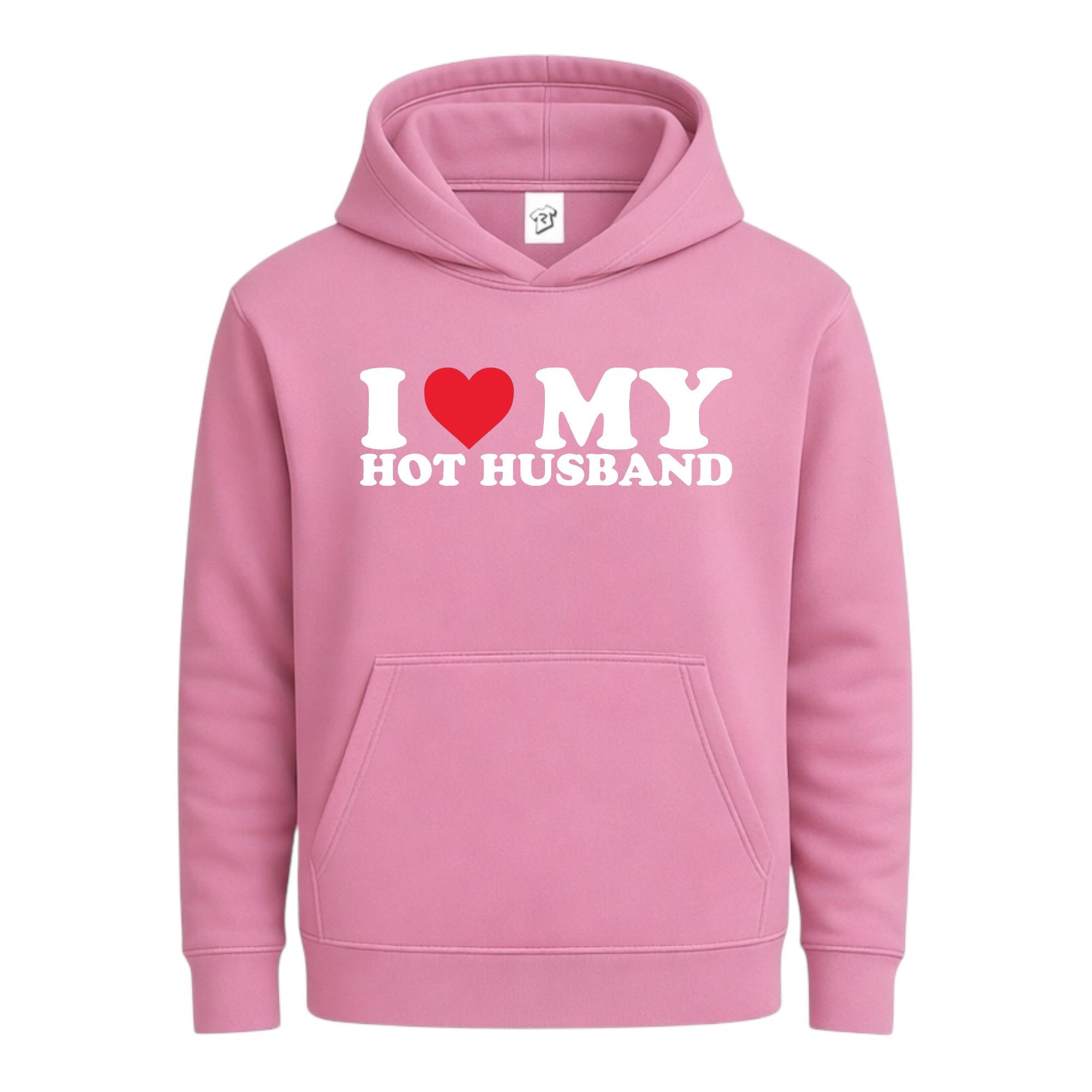 Tees Club streetwear hoodie I Love My Hot Husband - Hoodie Navy Size S front view