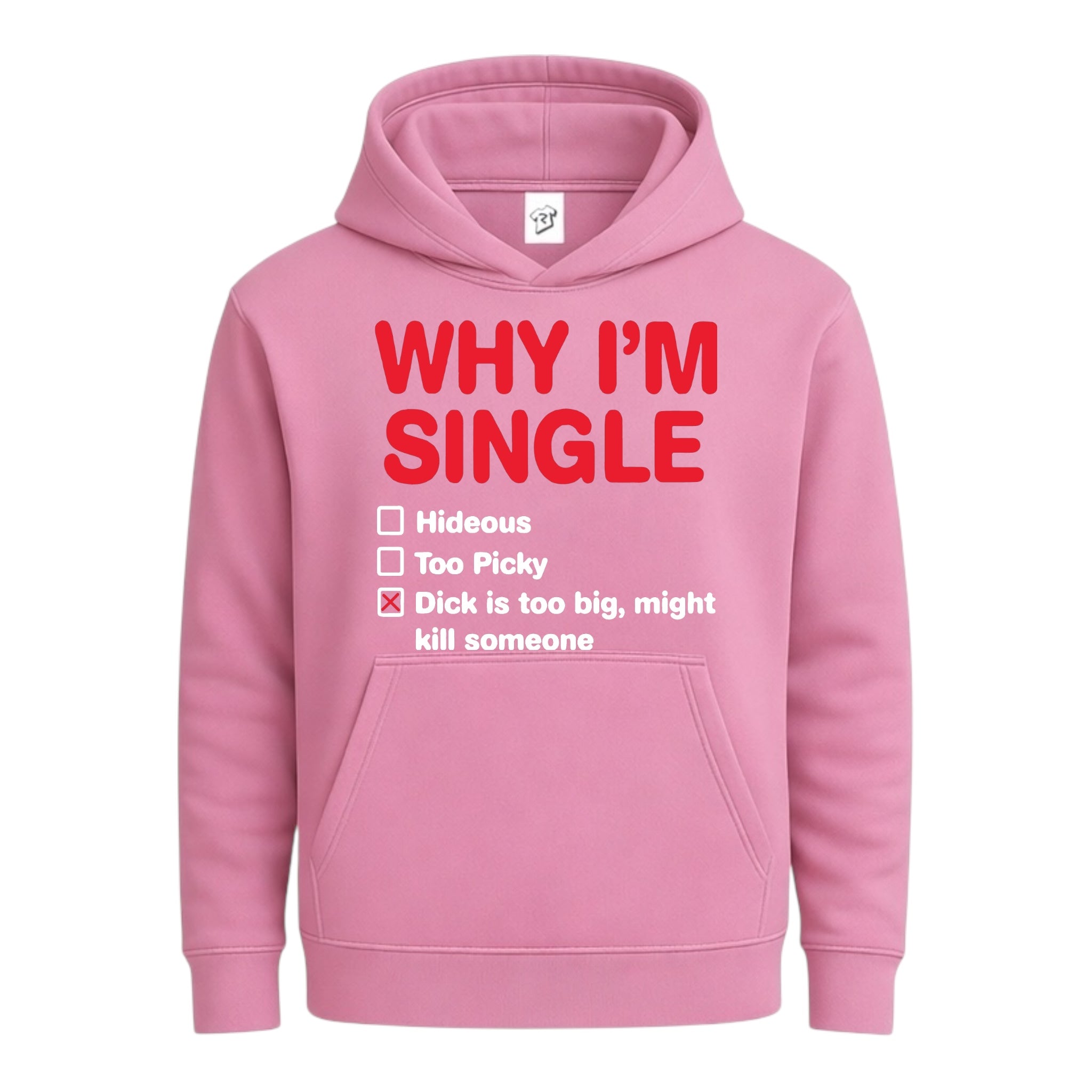 Tees Club streetwear hoodie Why I'm Single? - Hoodie Navy Size M detail