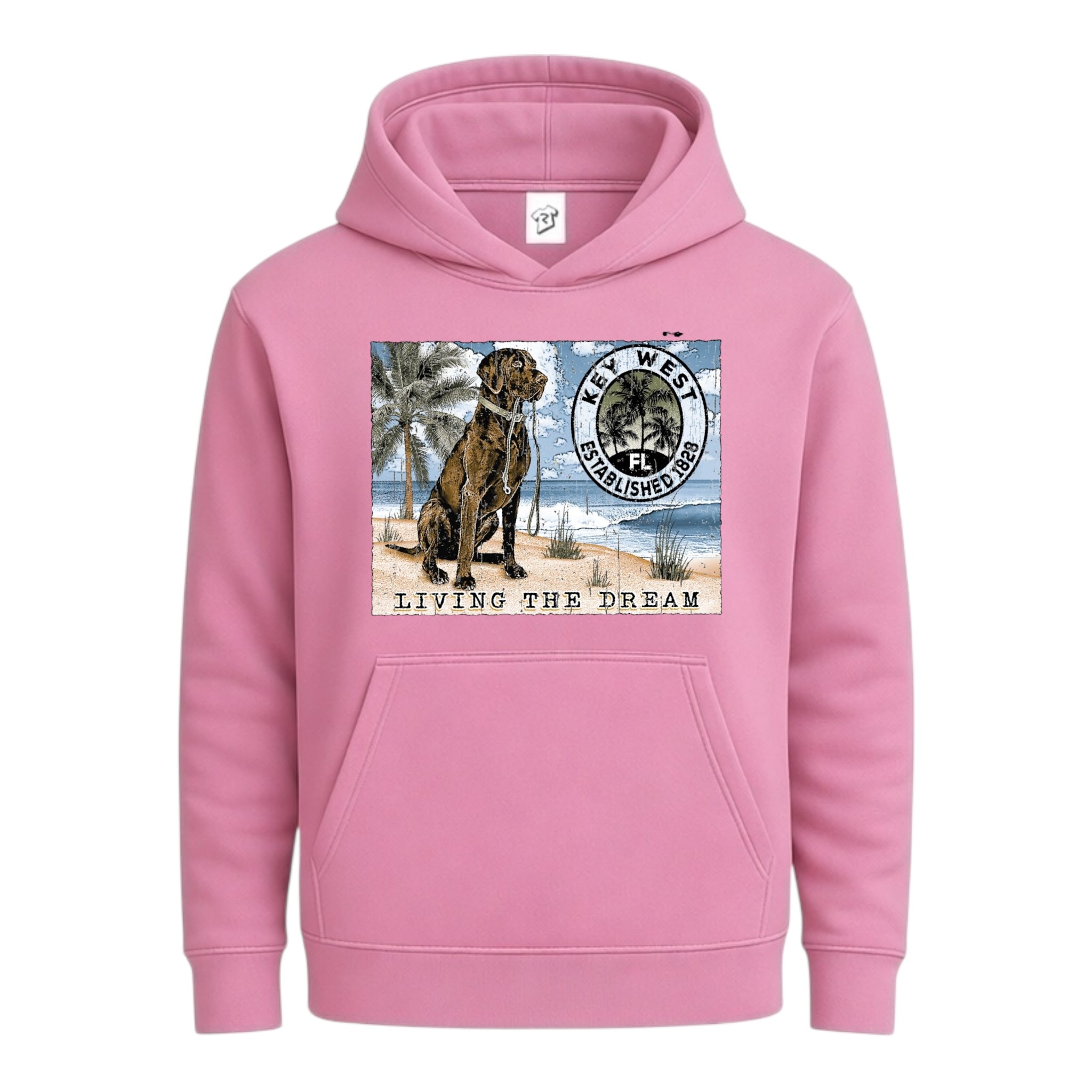 Tees Club streetwear hoodie Black Lab Dog KW - Hoodie Navy Size L detail