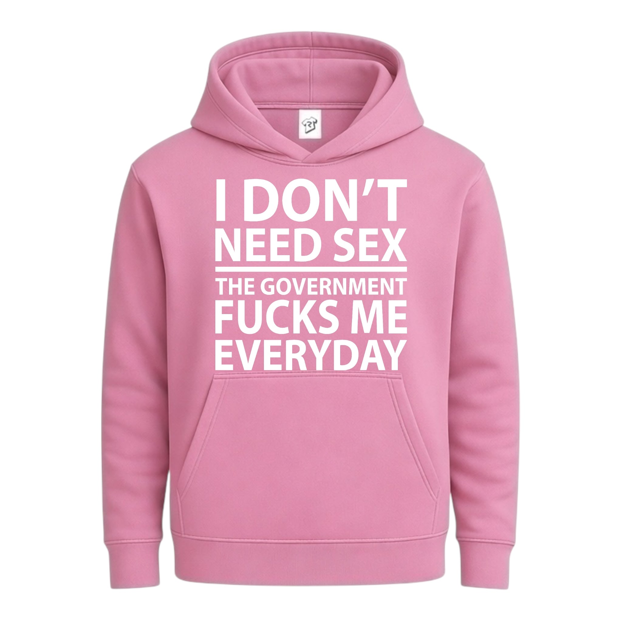 Tees Club streetwear hoodie I Don't Need Sex the Government Fucks Me Everyday - Hoodie Navy Size M detail