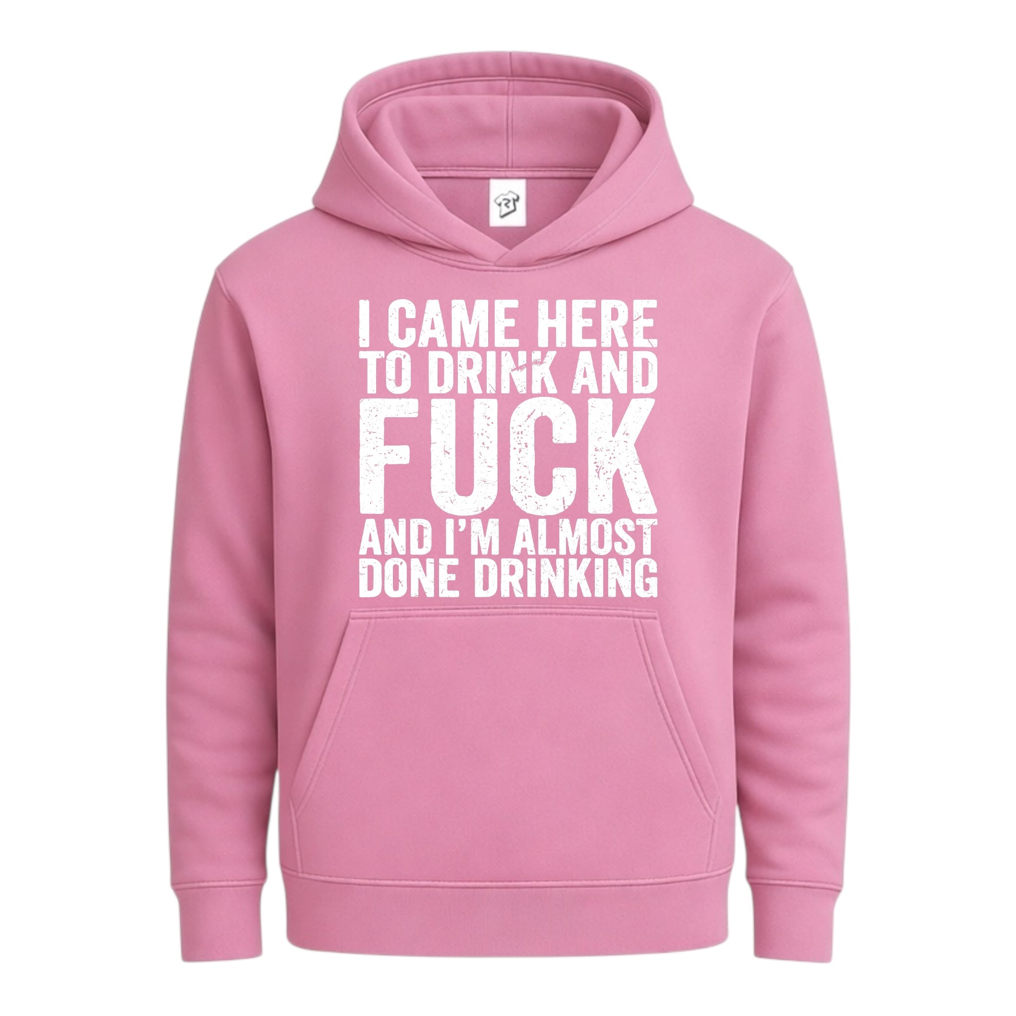 Tees Club streetwear hoodie I Came Here to Drink and Fuck - Hoodie Navy Size M detail