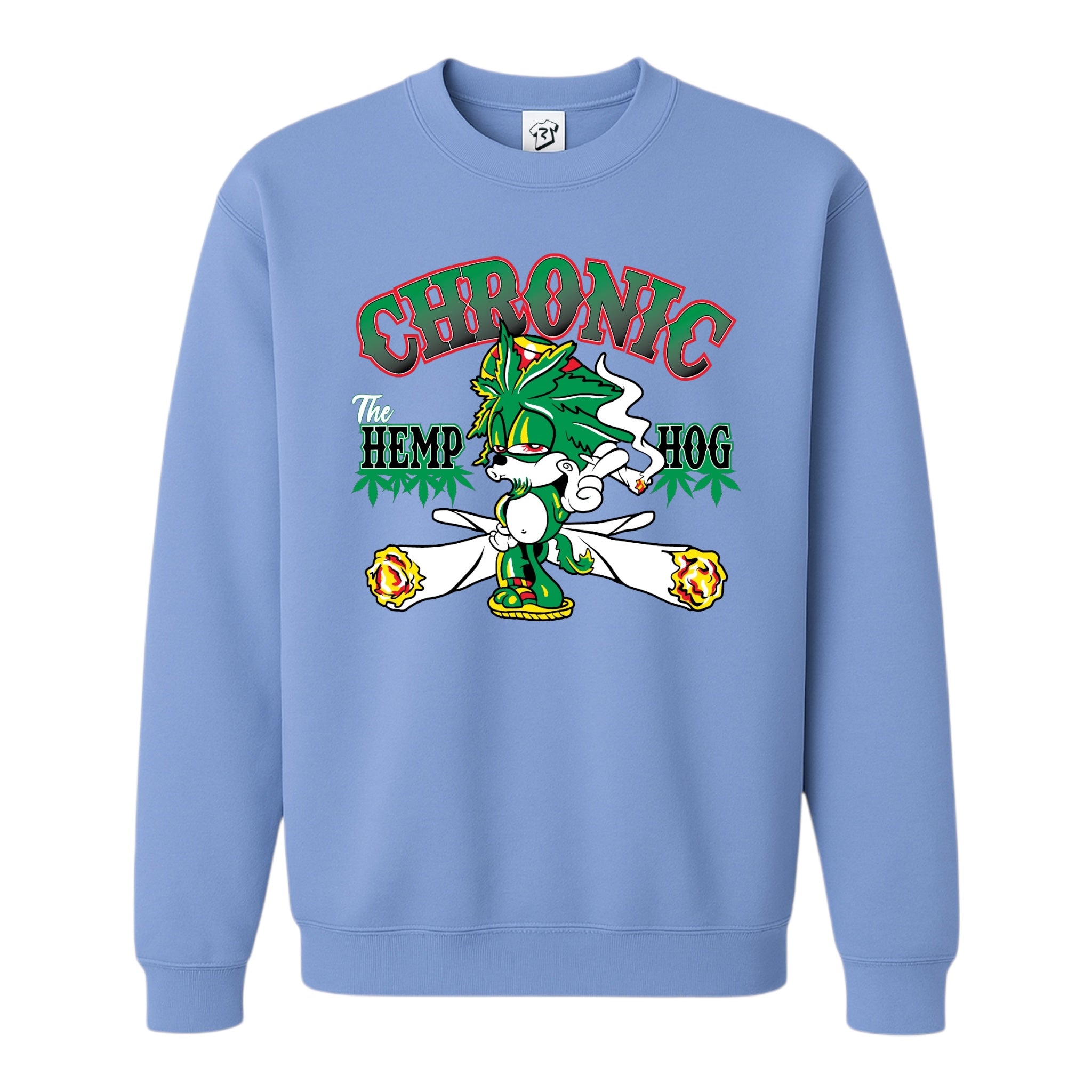 Tees Club crewneck sweatshirt Chronic Hemp Dog - Sweatshirt Black Size S back view