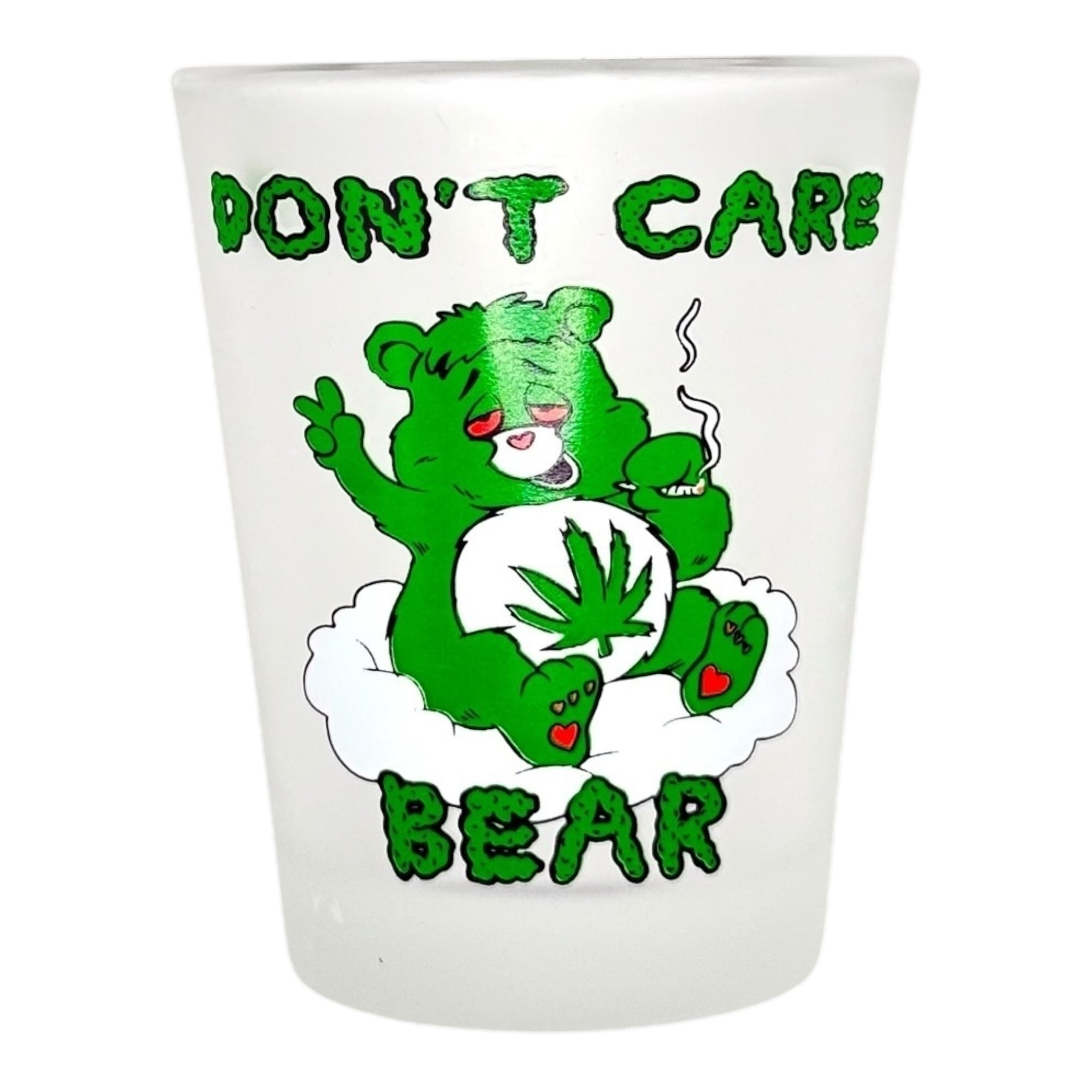 "Don't Care Bear" Funny Shot Glass