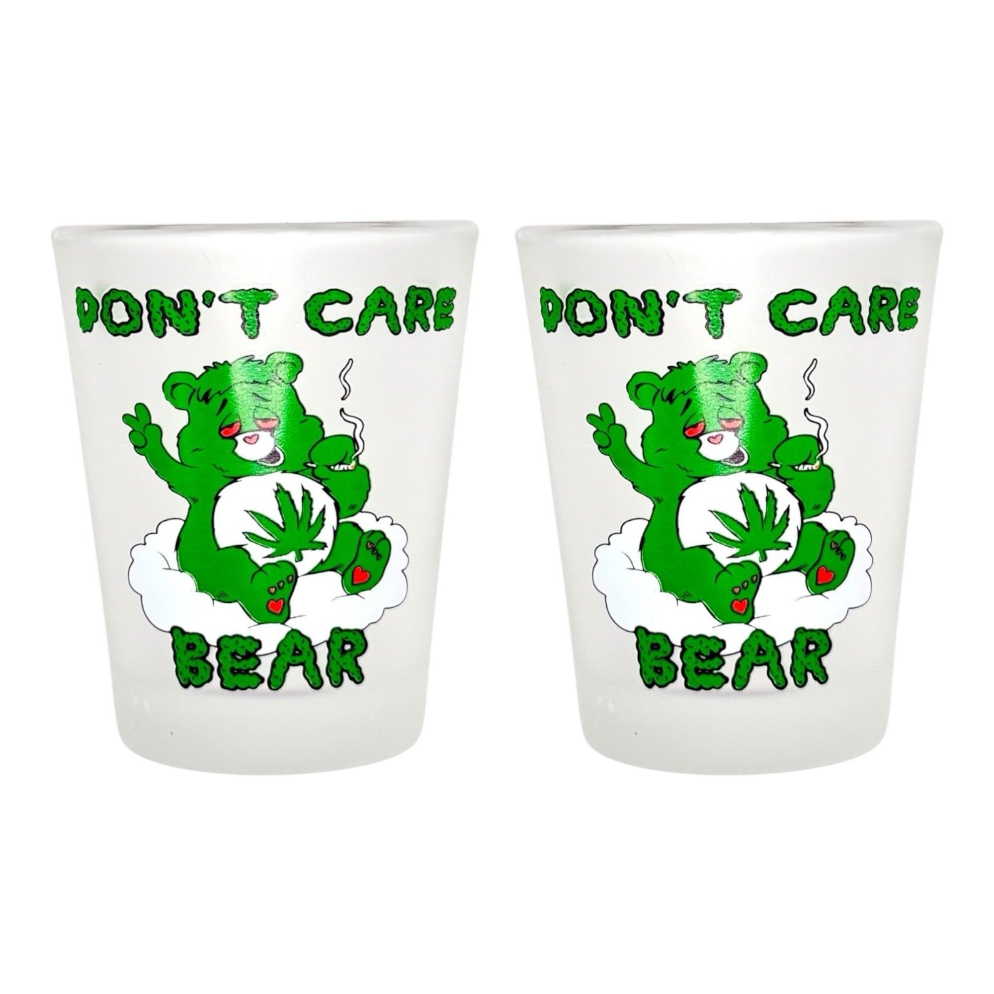 "Don't Care Bear" Funny Shot Glass