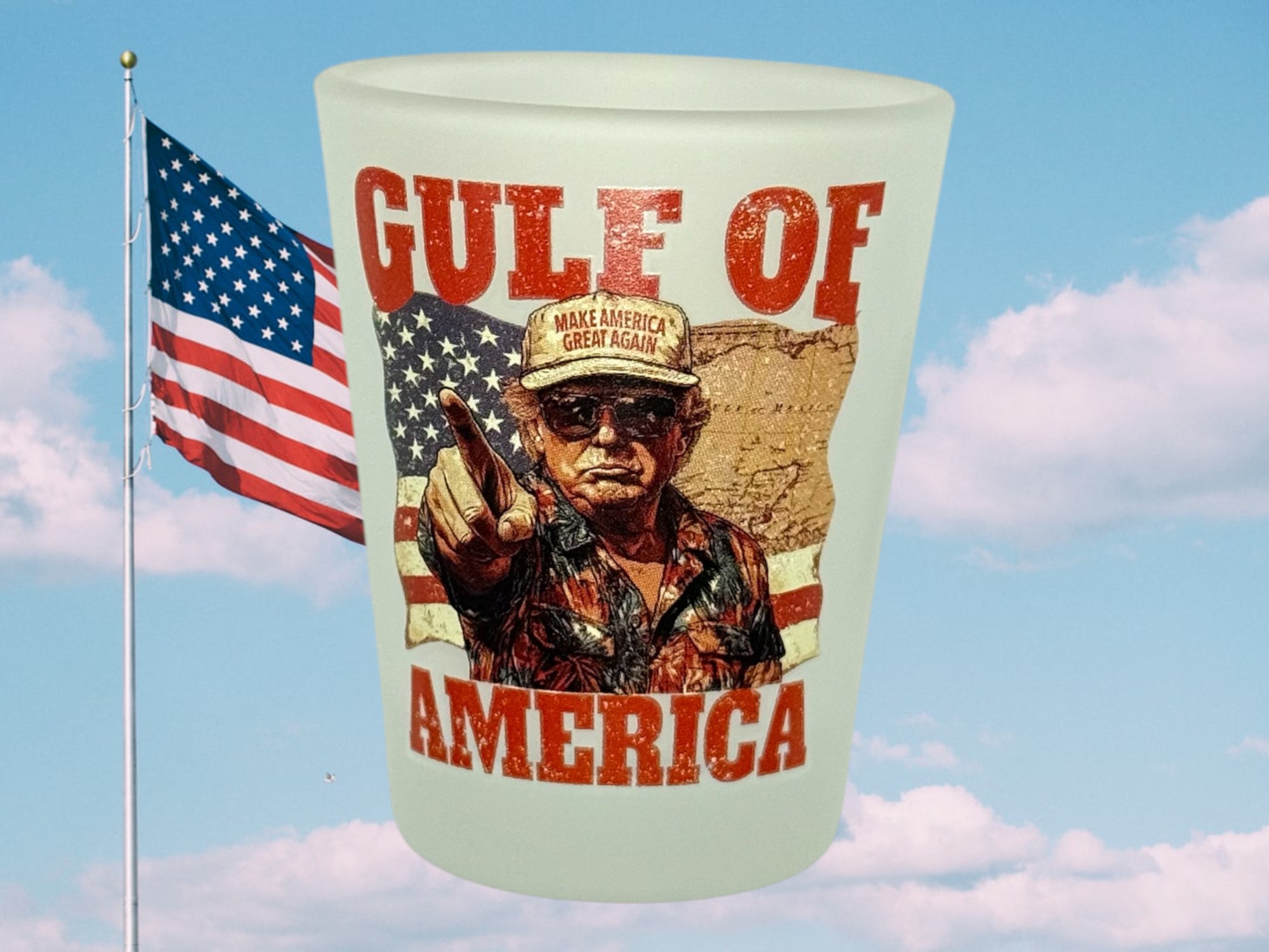 "Gulf of America" Funny Shot Glass