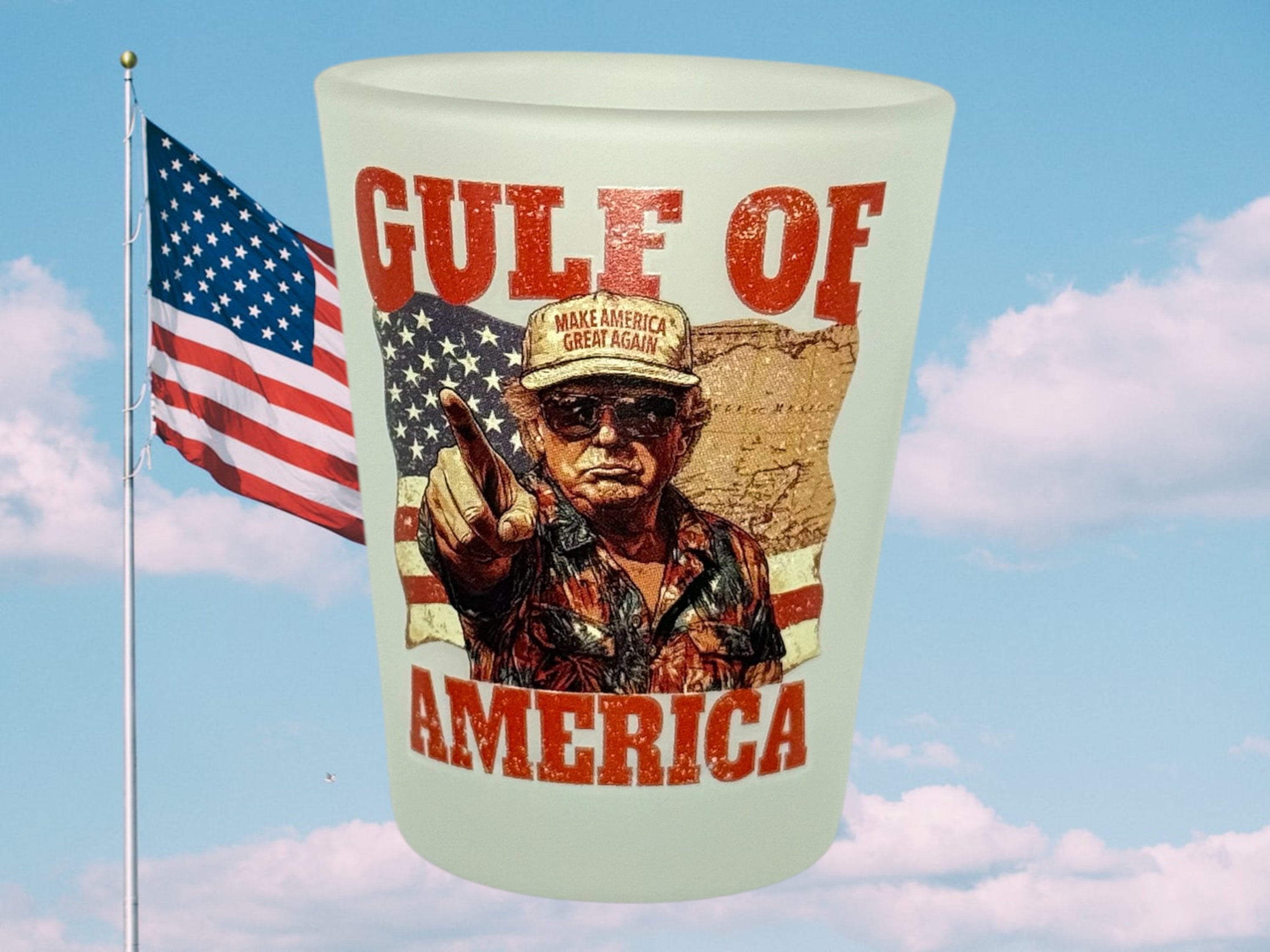 "Gulf of America" Funny Shot Glass