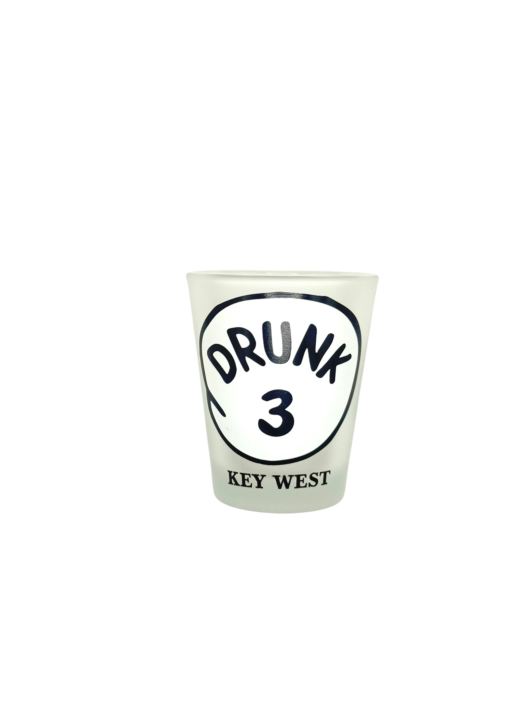 Tees Club shot glass set Drunk 1, 2, 3 - Funny Shot Glasses KW detail