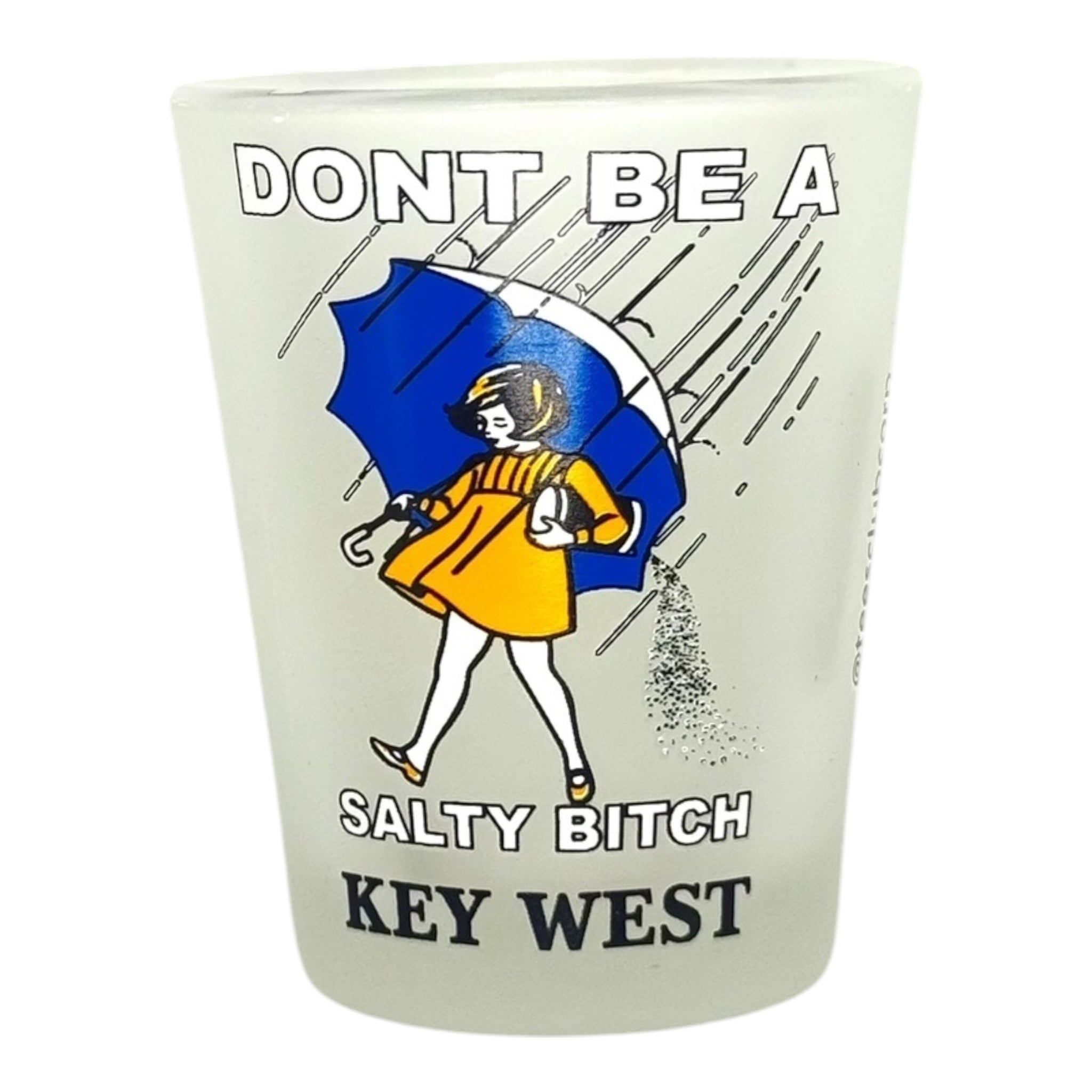 Tees Club shot glass set Don't Be a Salty Bitch - Funny Shot Glass KW front view
