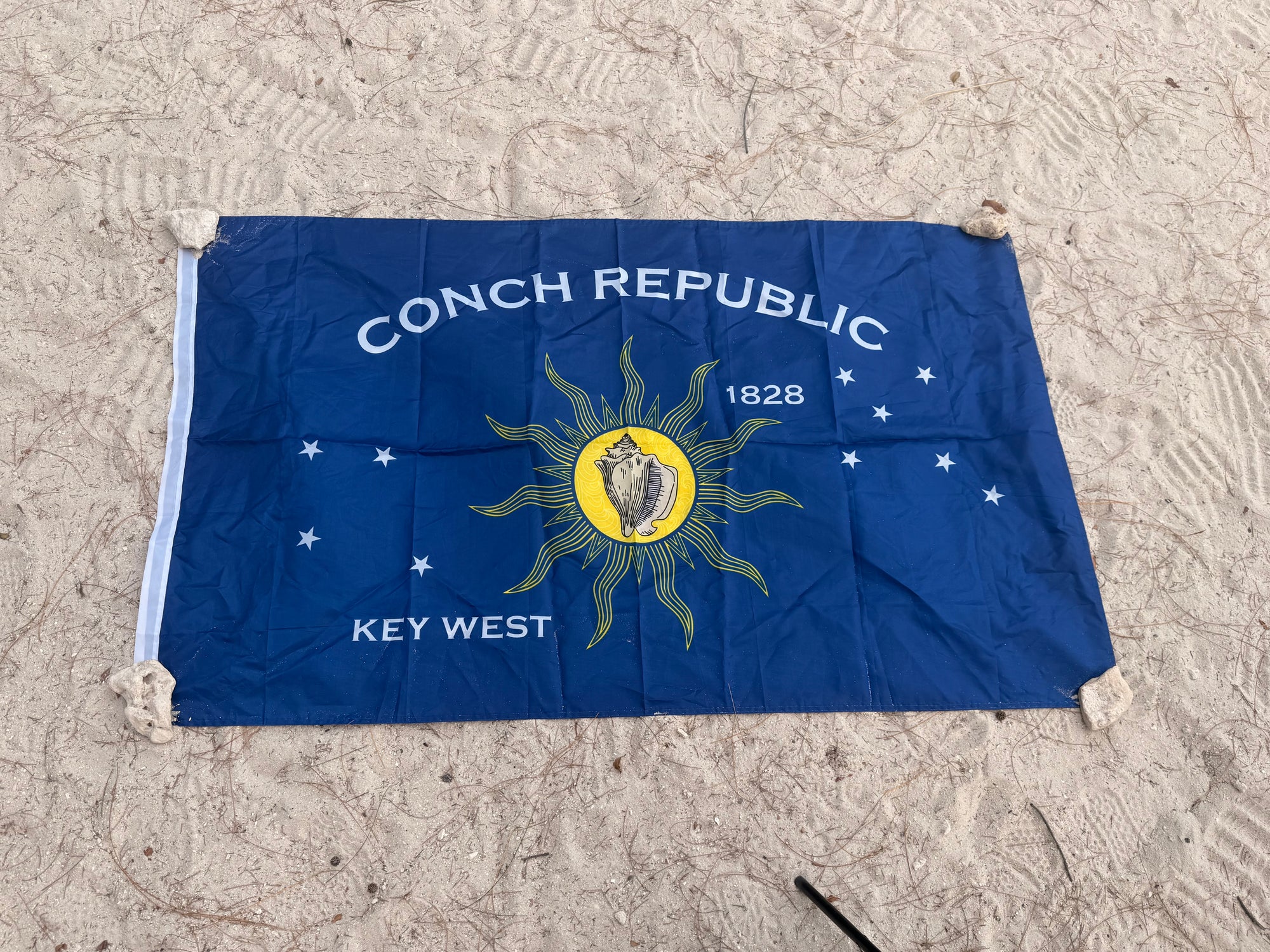 Tees Club graphic tee Conch Republic Flag (3'x5') back view