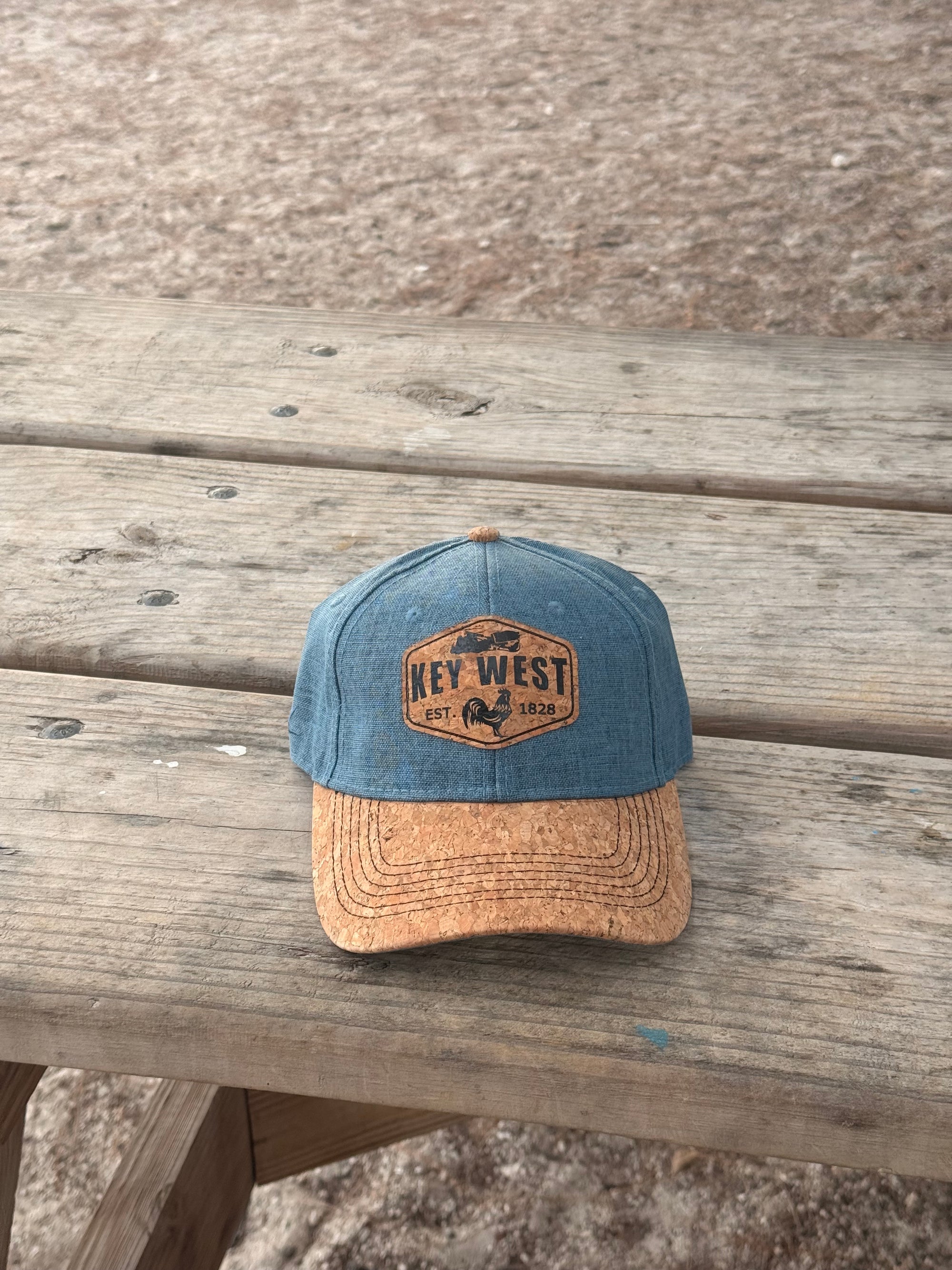 Tees Club baseball cap Key West Cork Blue - Baseball Cap KW back view