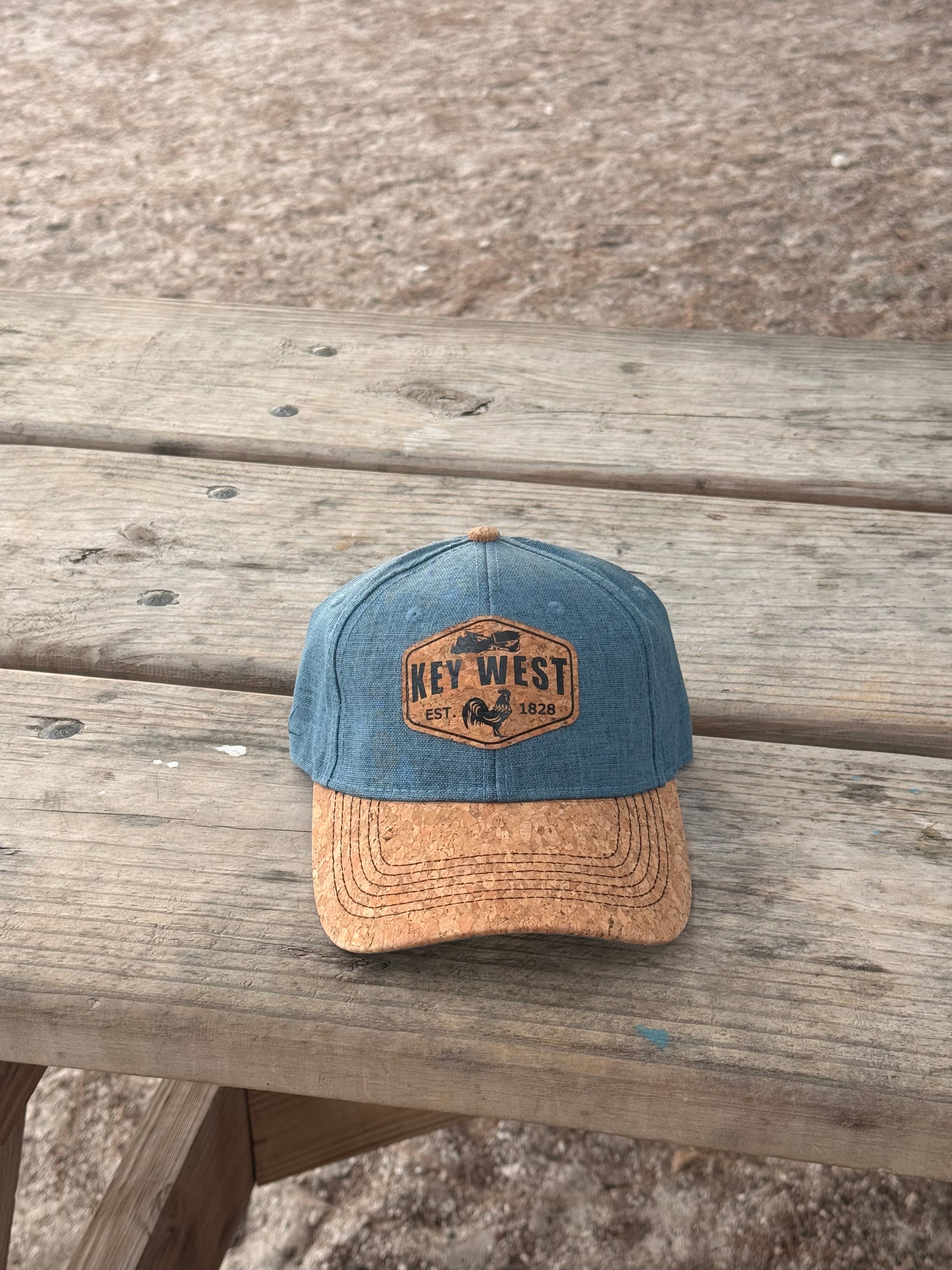 Tees Club baseball cap Key West Cork Blue - Baseball Cap KW back view