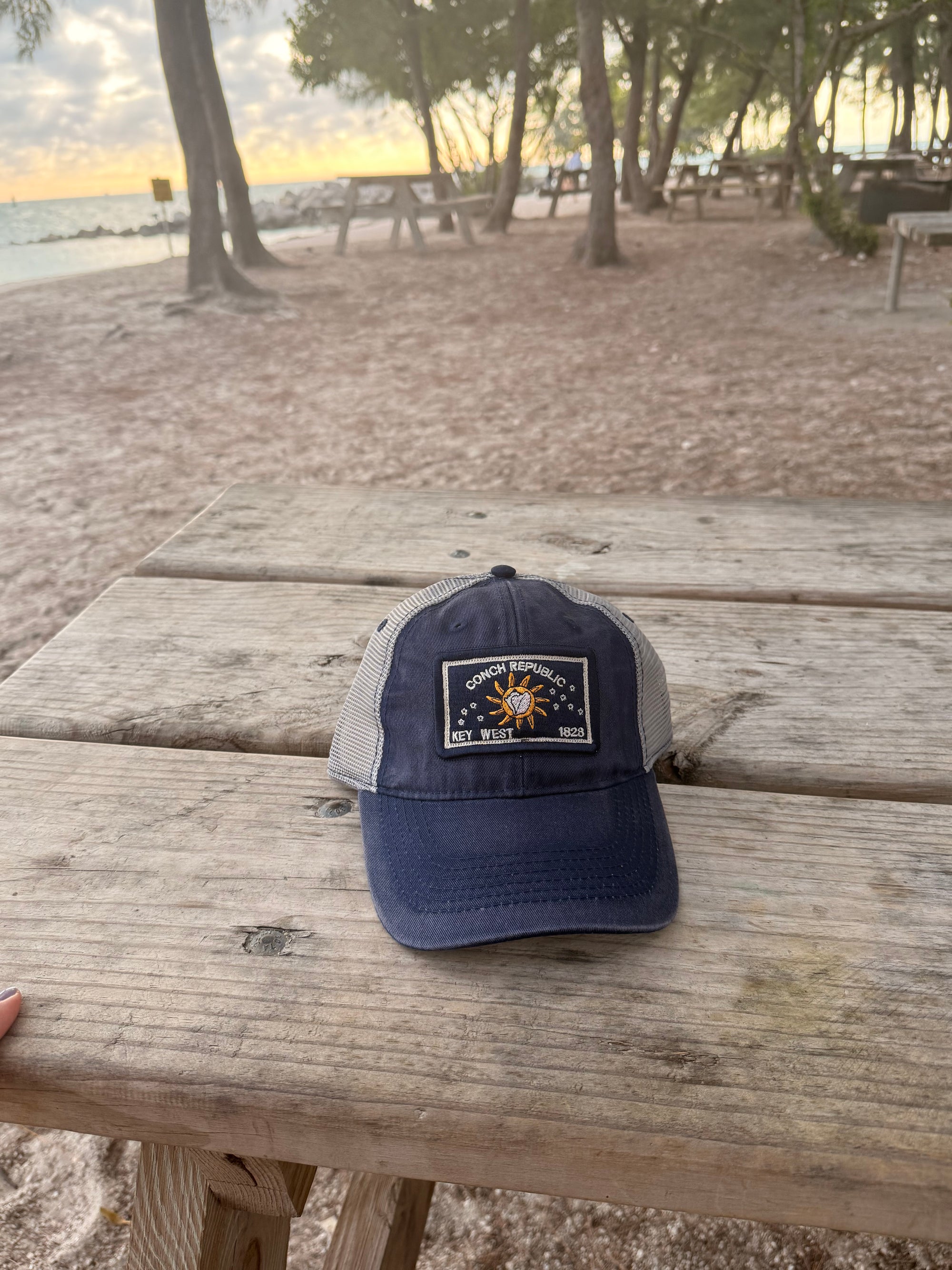 Tees Club baseball cap Key West Conch Republic Navy - Baseball Cap KW back view