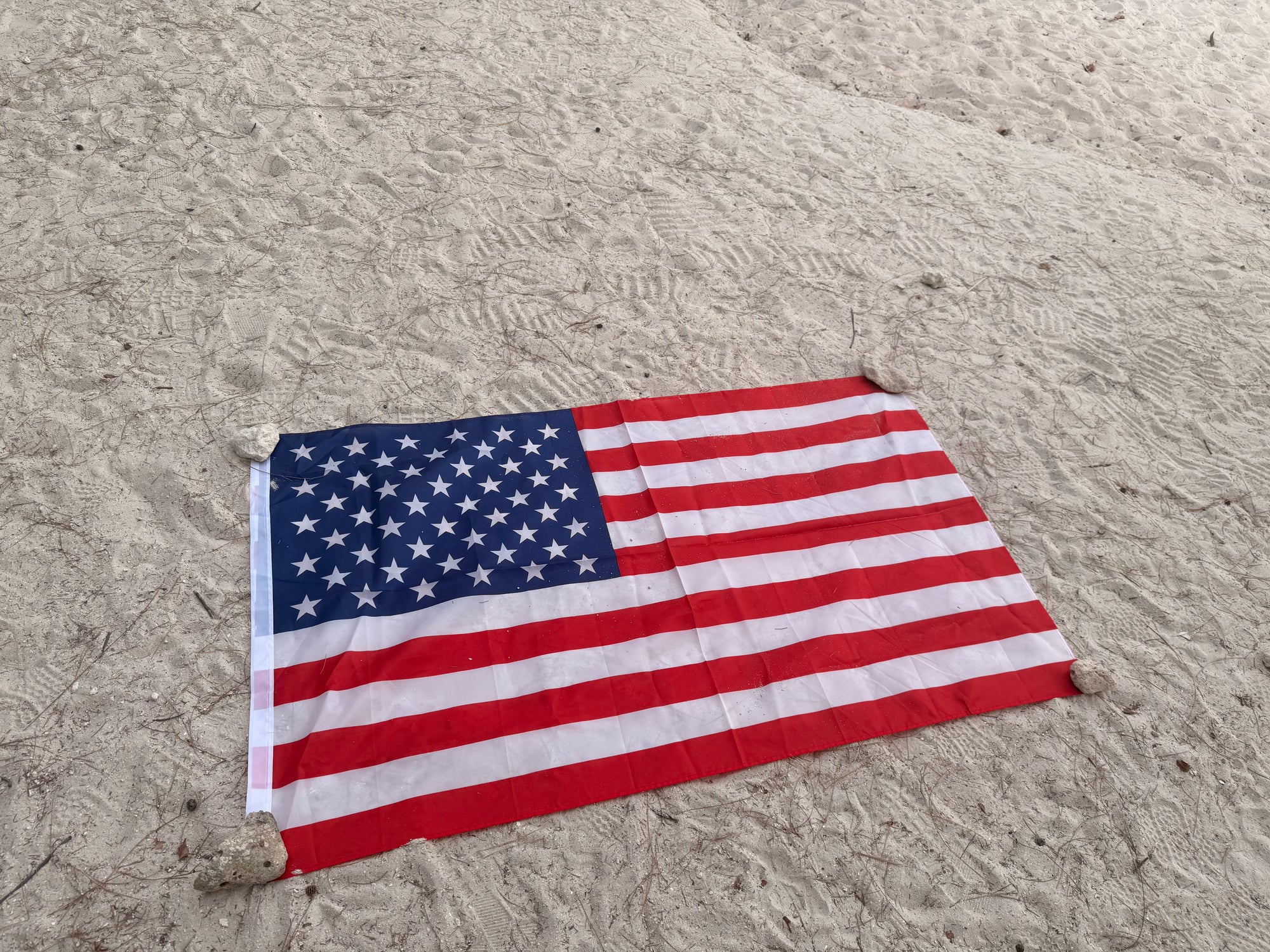 Tees Club graphic tee United States of America Flag (3'x5') back view