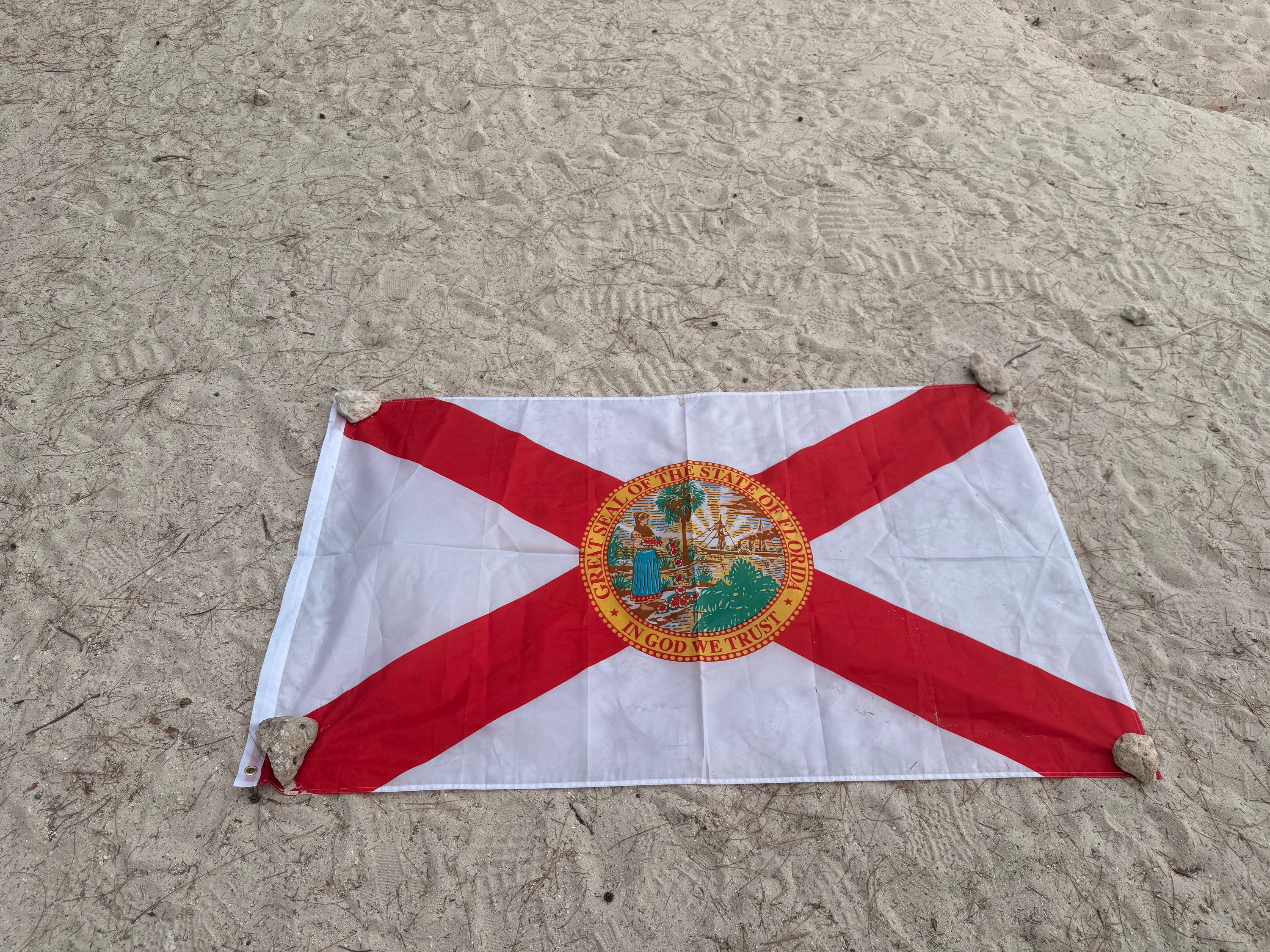 Tees Club baseball cap Florida State Flag (3'x5') detail