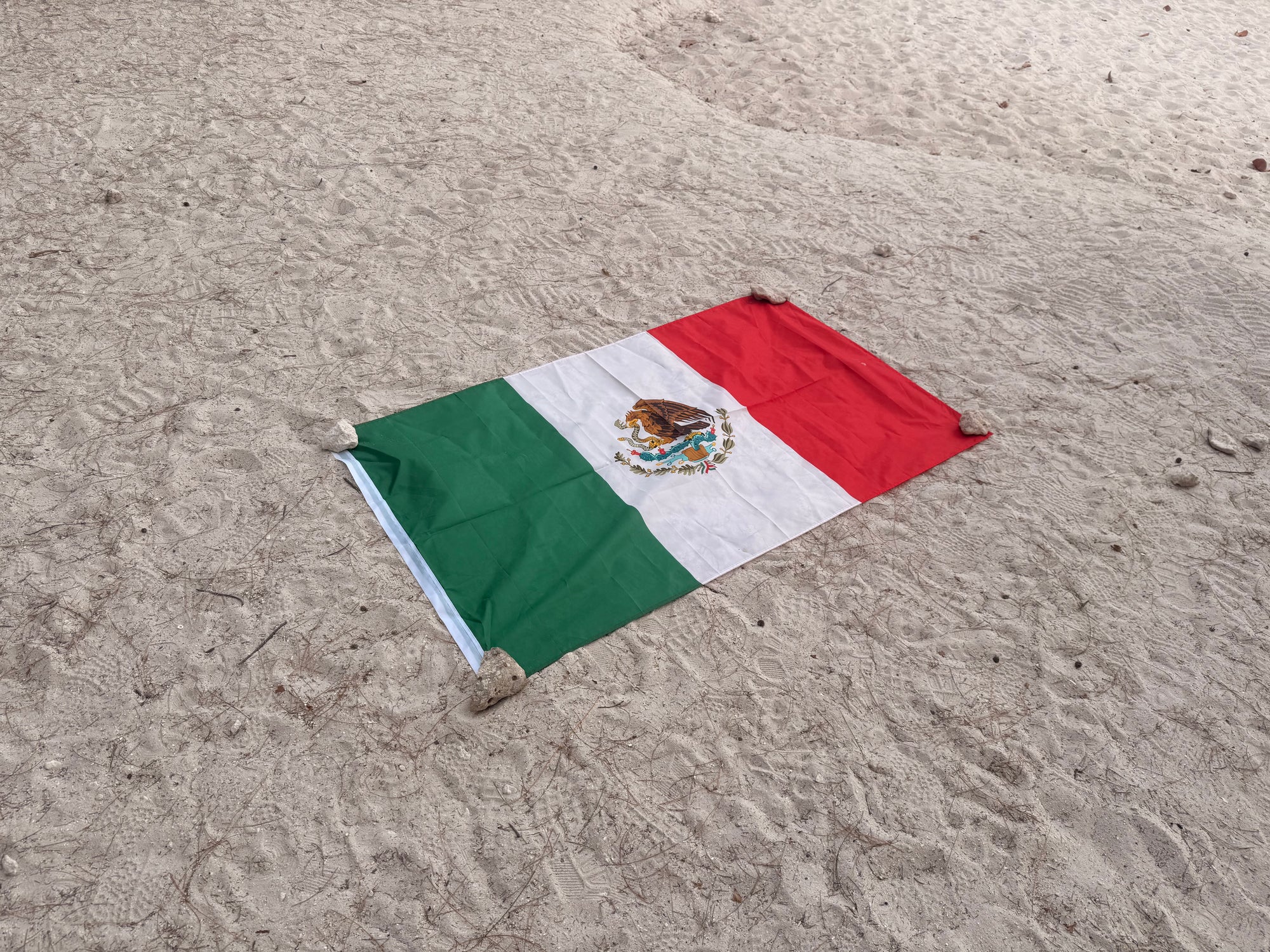 Tees Club graphic tee Mexico Flag (3'x 5') back view