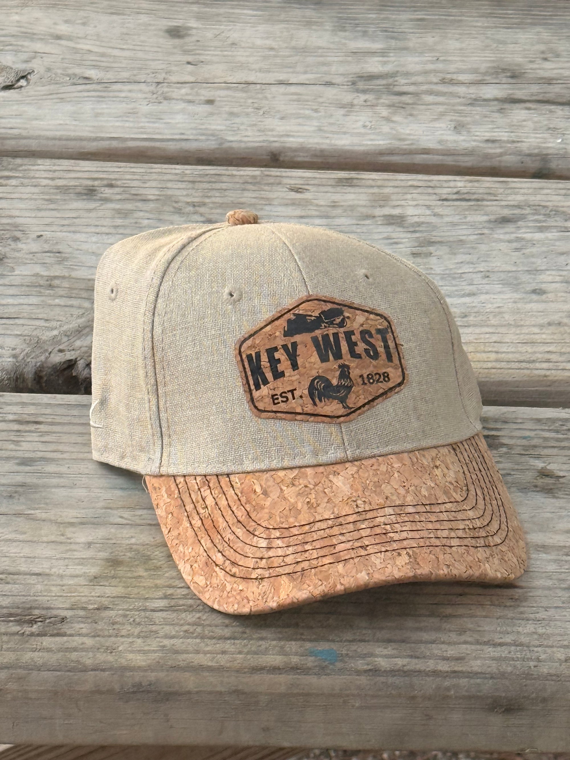 Tees Club baseball cap Key West Cork Khaki - Baseball Cap KW back view