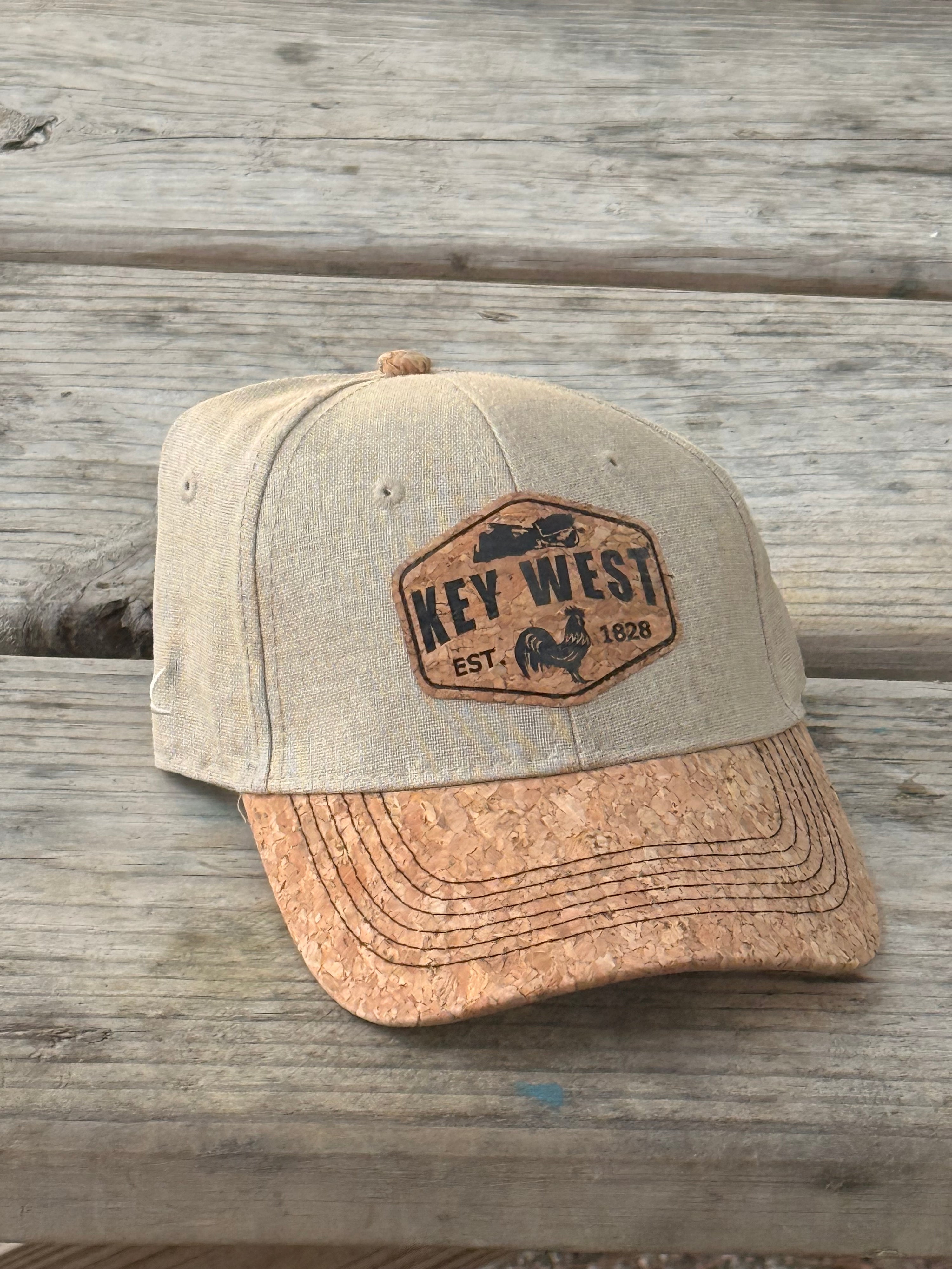 Tees Club baseball cap Key West Cork Khaki - Baseball Cap KW back view