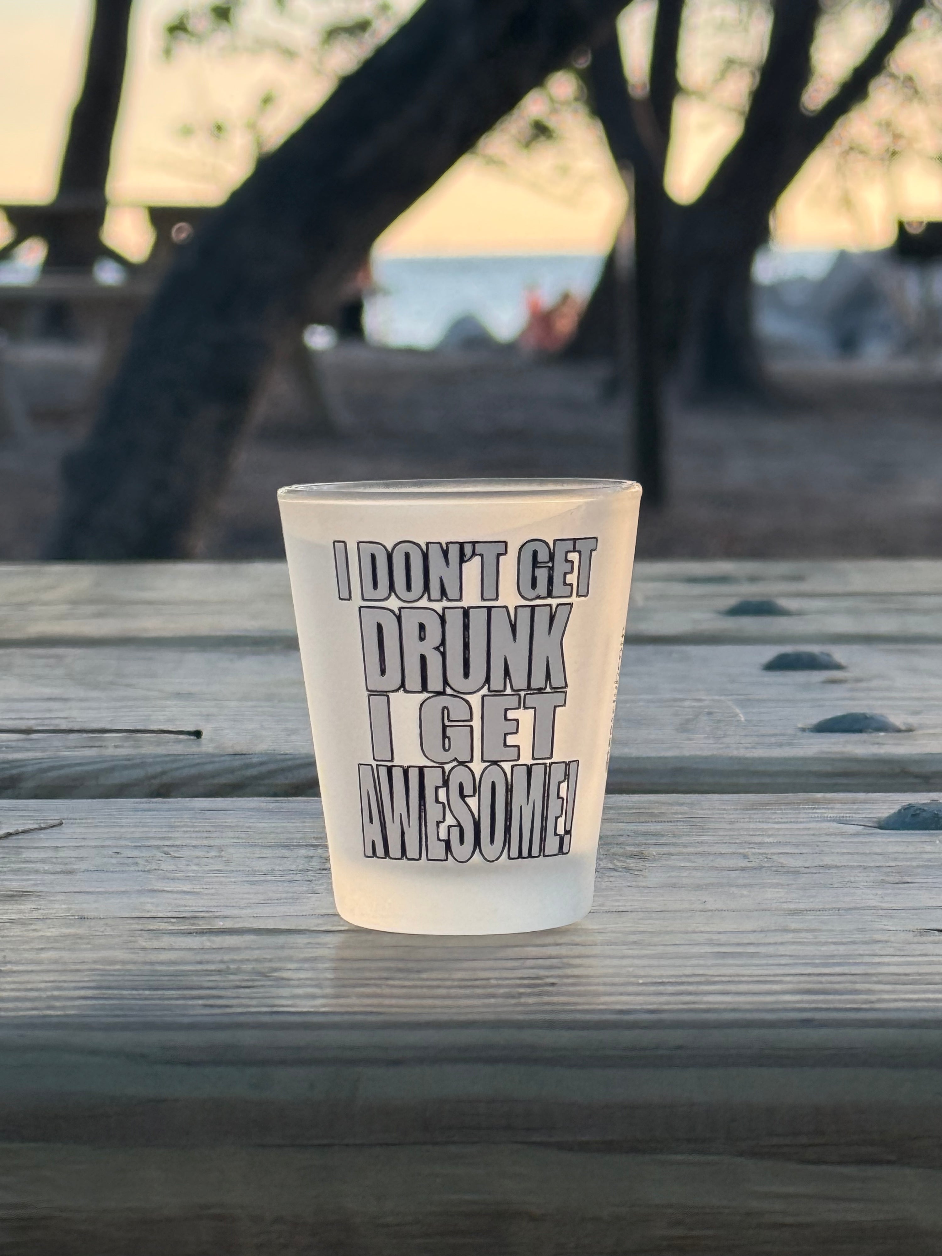 "I Don't Get Drunk I Get Awesome" Funny Shot Glass
