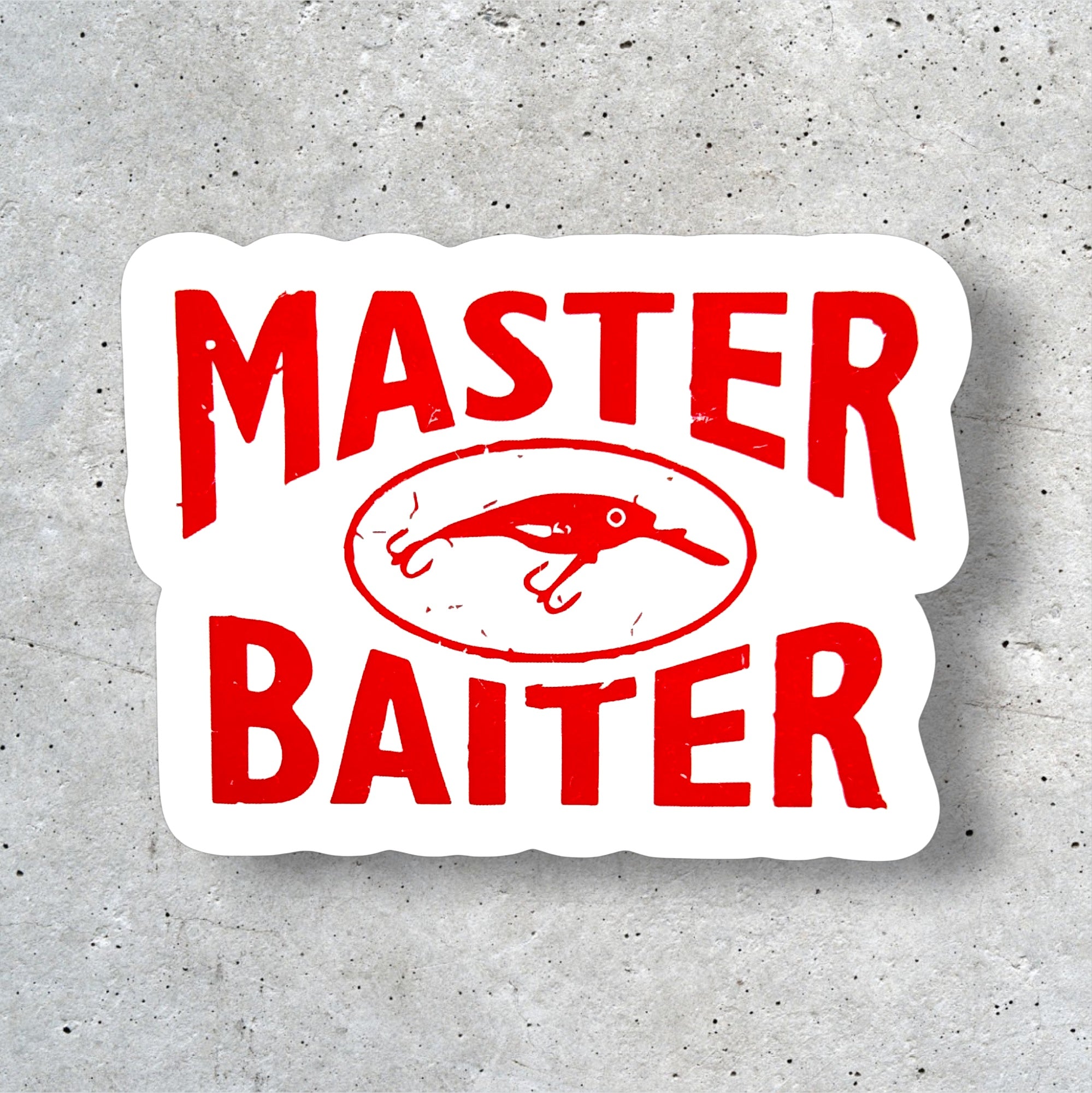 Tees Club vinyl sticker pack Master Baiter - Sticker (4" x 3") X3 pack detail