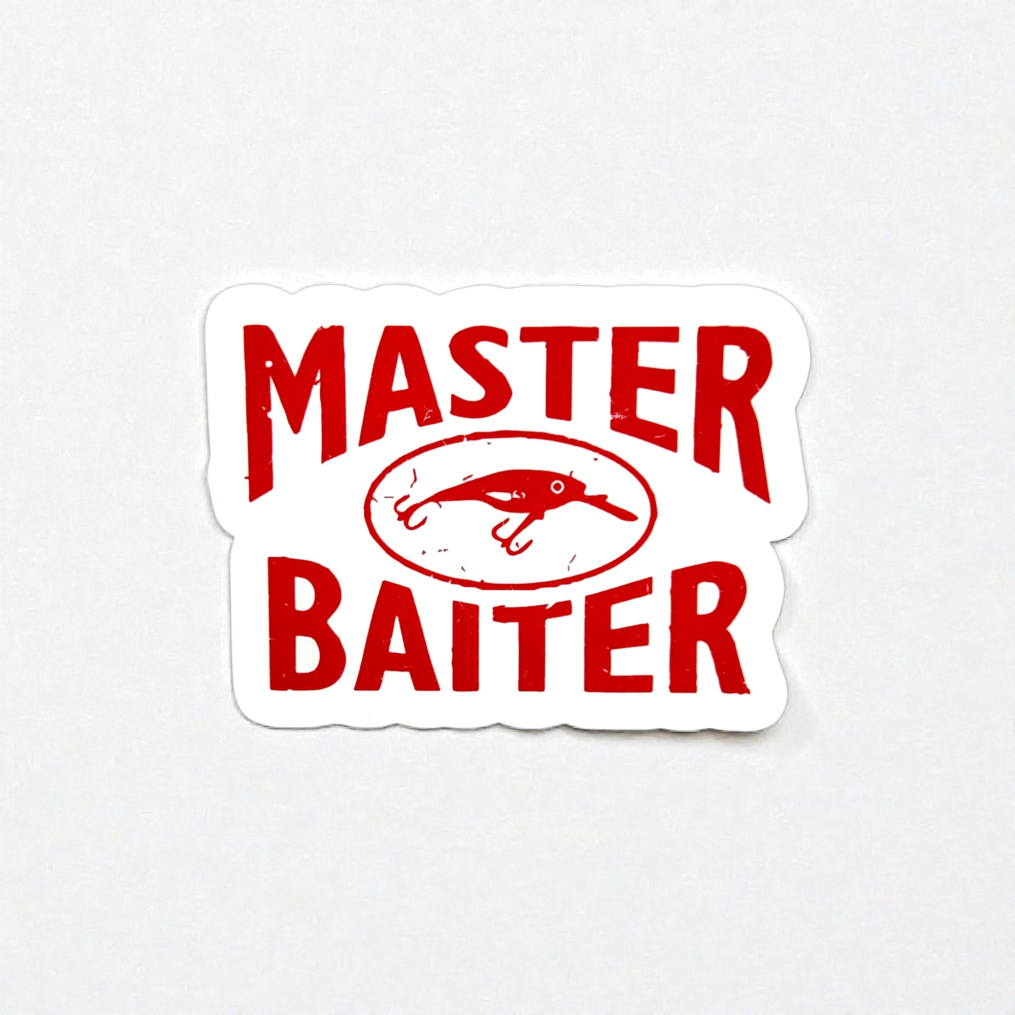 Tees Club vinyl sticker pack Master Baiter - Sticker (4" x 3") X3 pack front view