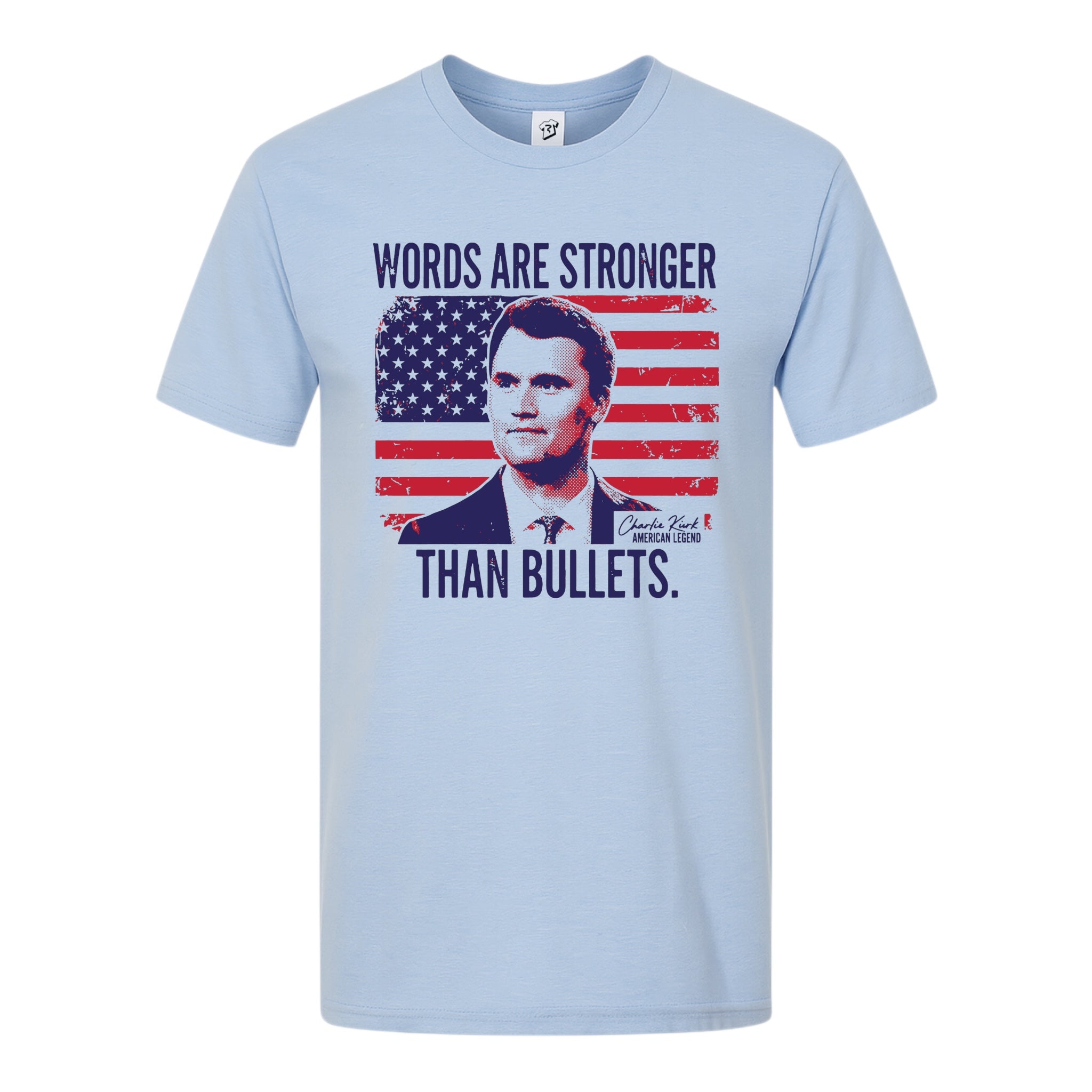 Tees Club graphic tee Words Are Stronger Than Bullets Charlie Kirk - Premium Tee Size M detail