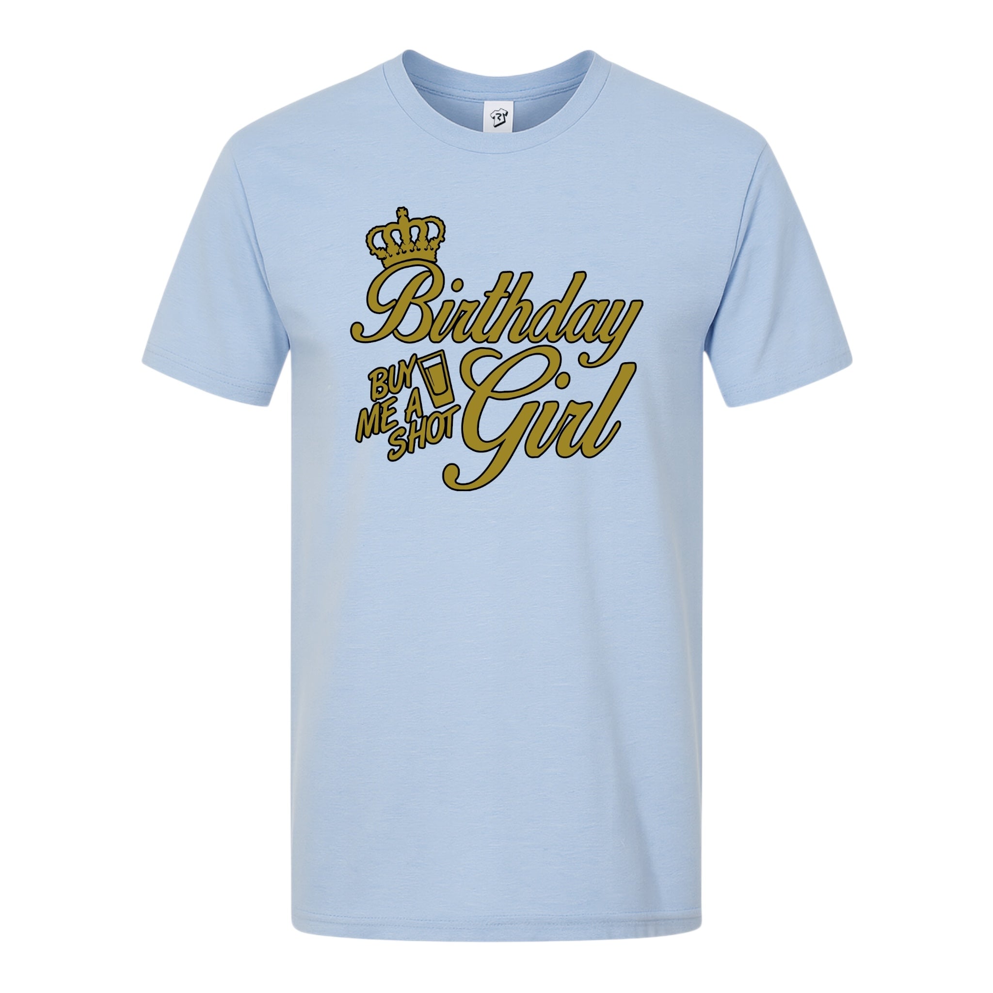 Tees Club graphic tee Birthday Girl (Buy Me a Shot) - Premium Tee Black Size S front view